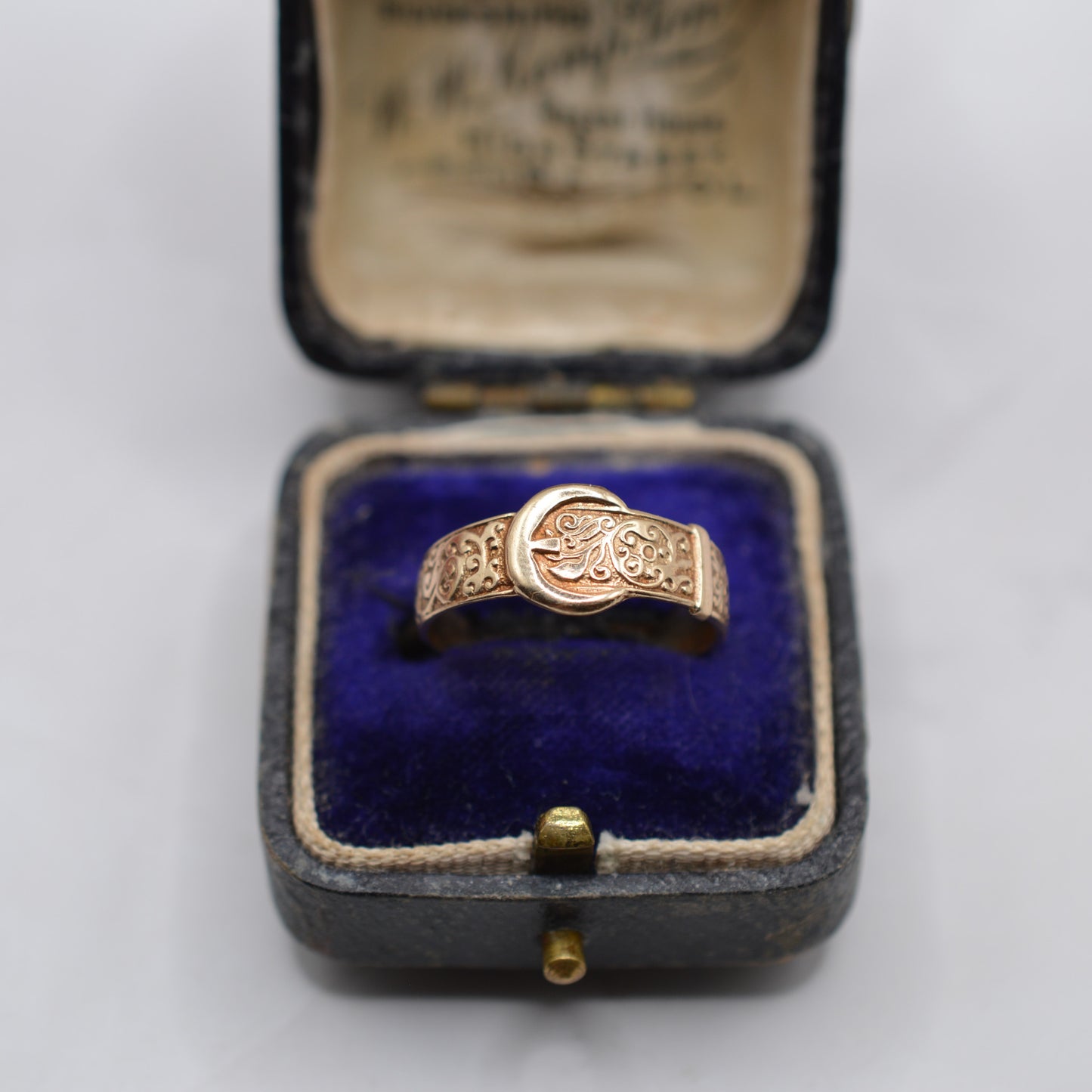 1970s Vintage 9ct Gold Buckle Ring