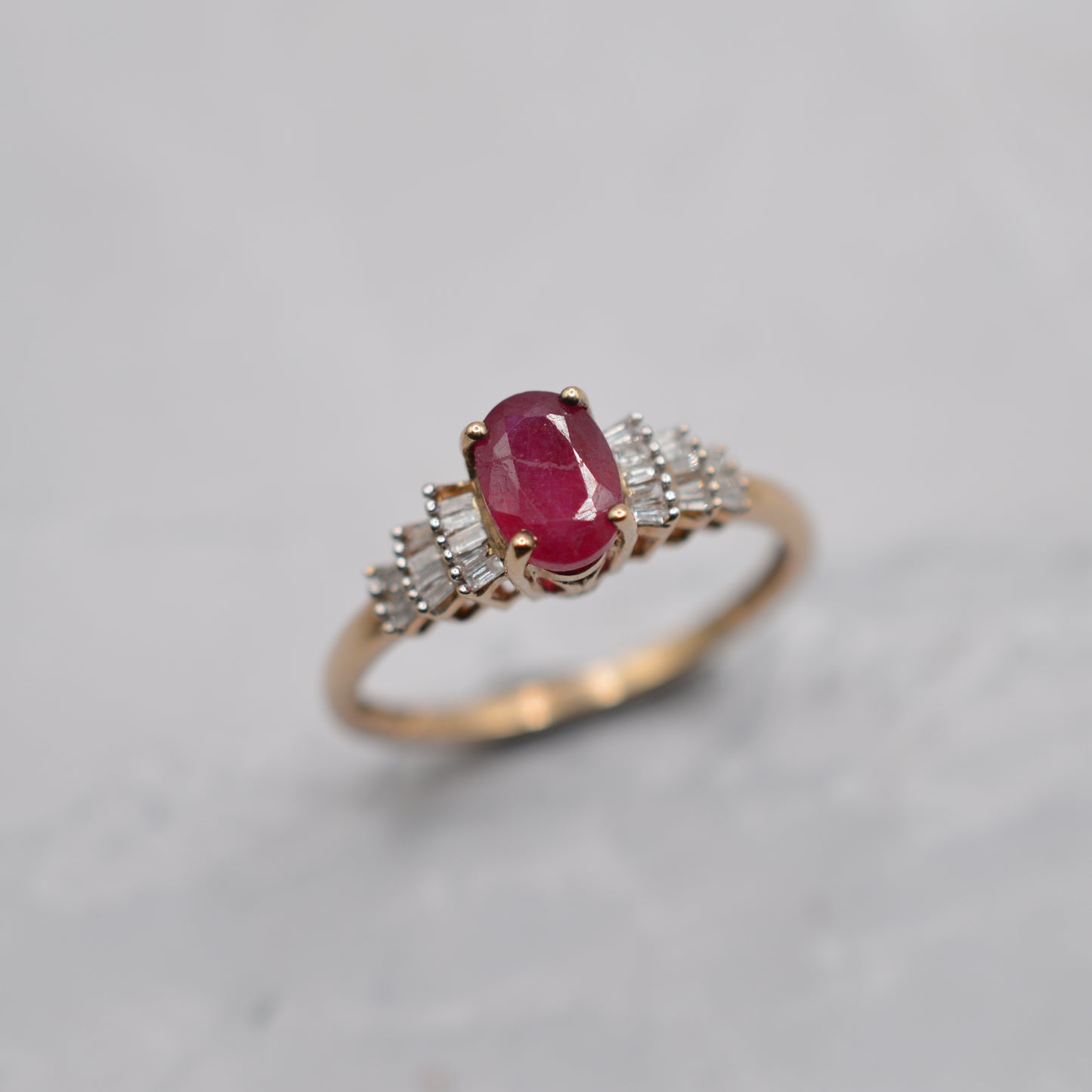 9ct Gold Ruby & Diamond Ring