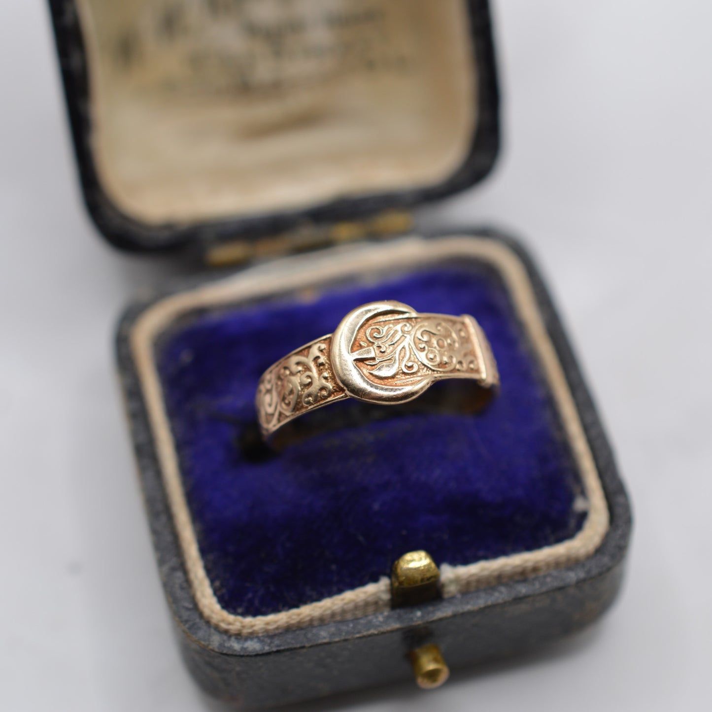 1970s Vintage 9ct Gold Buckle Ring