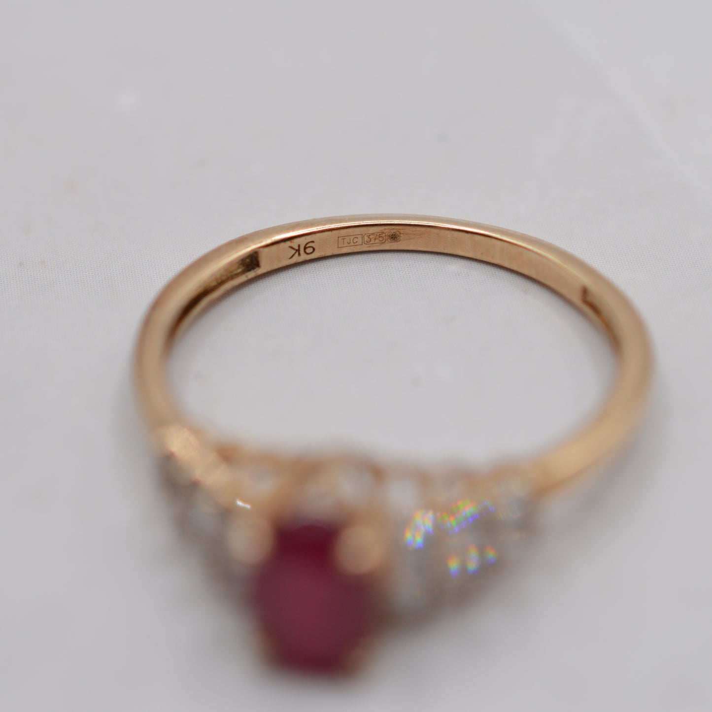 9ct Gold Ruby & Diamond Ring