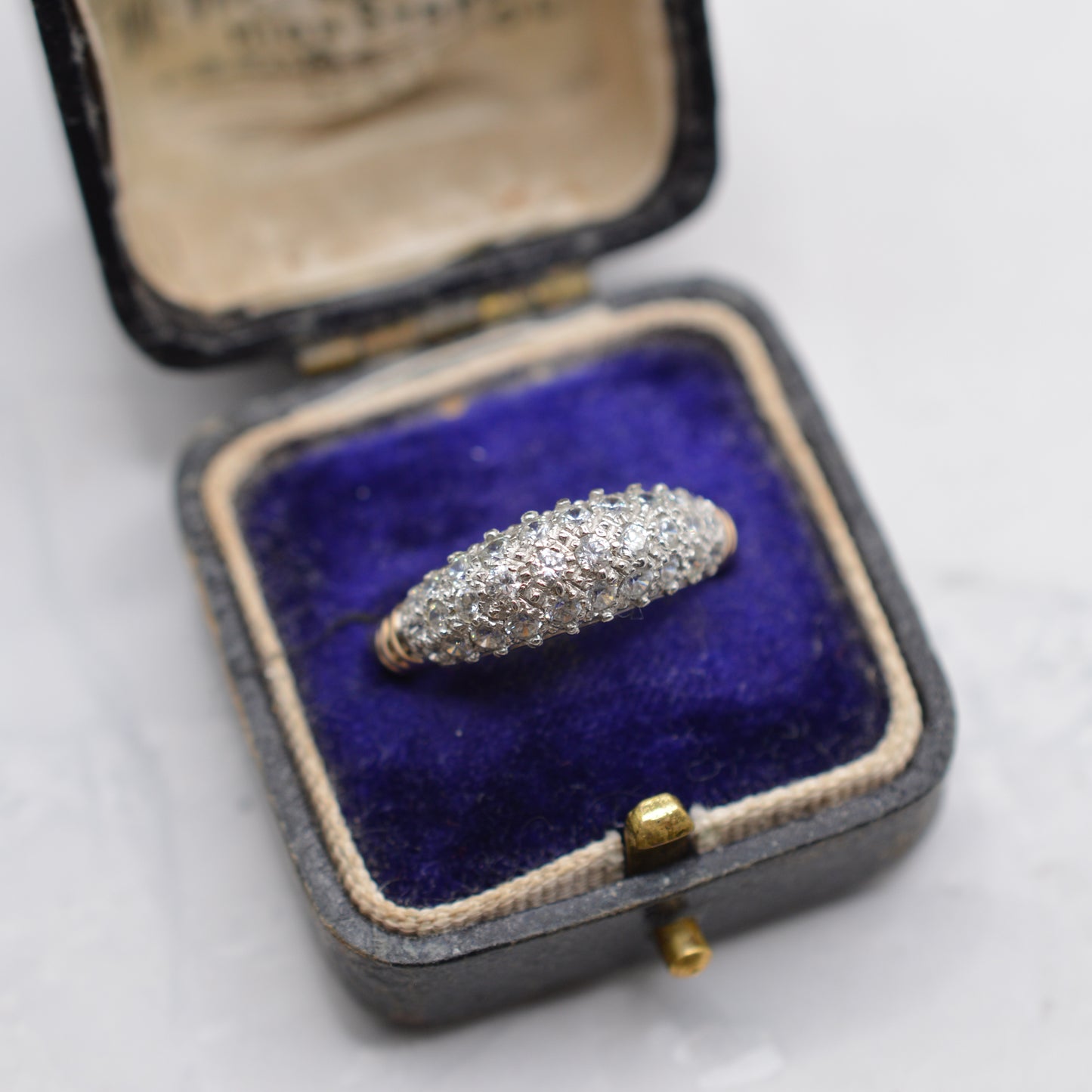 Chunky 9ct Gold Cubic Zirconia Dome Ring