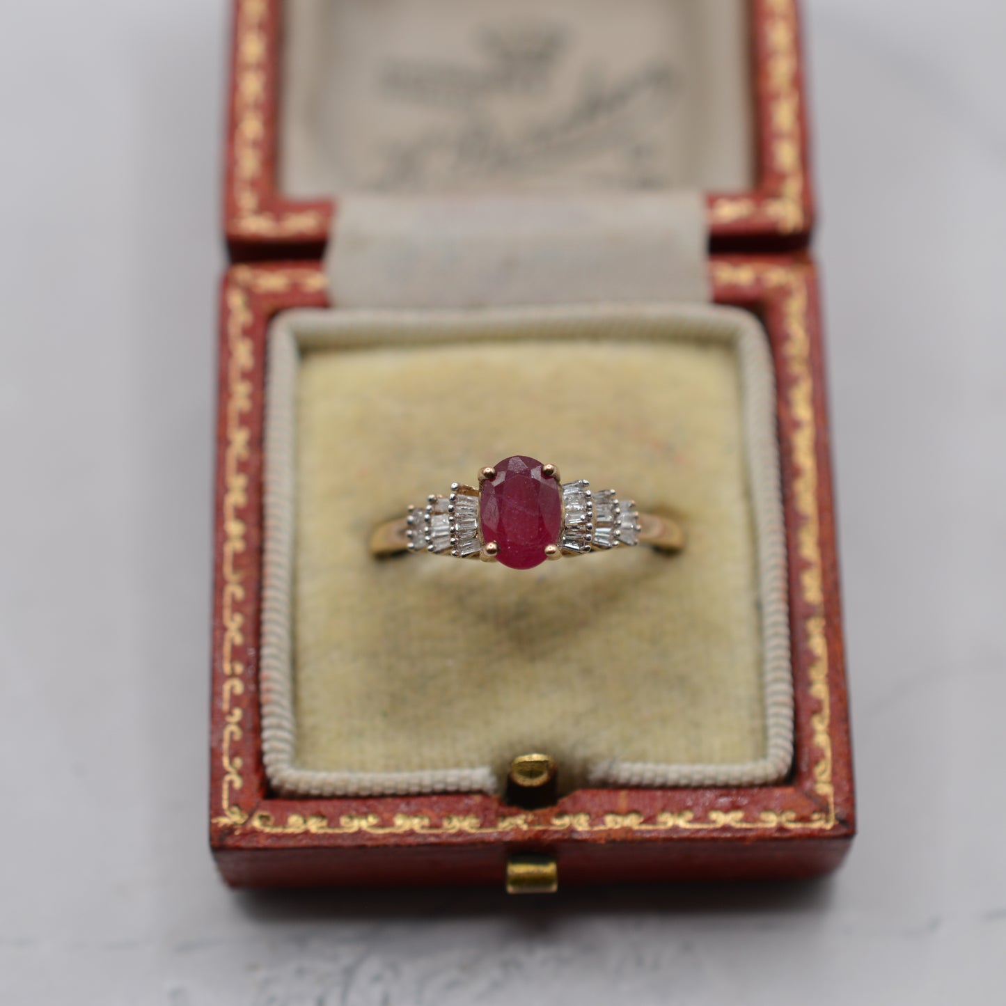 9ct Gold Ruby & Diamond Ring