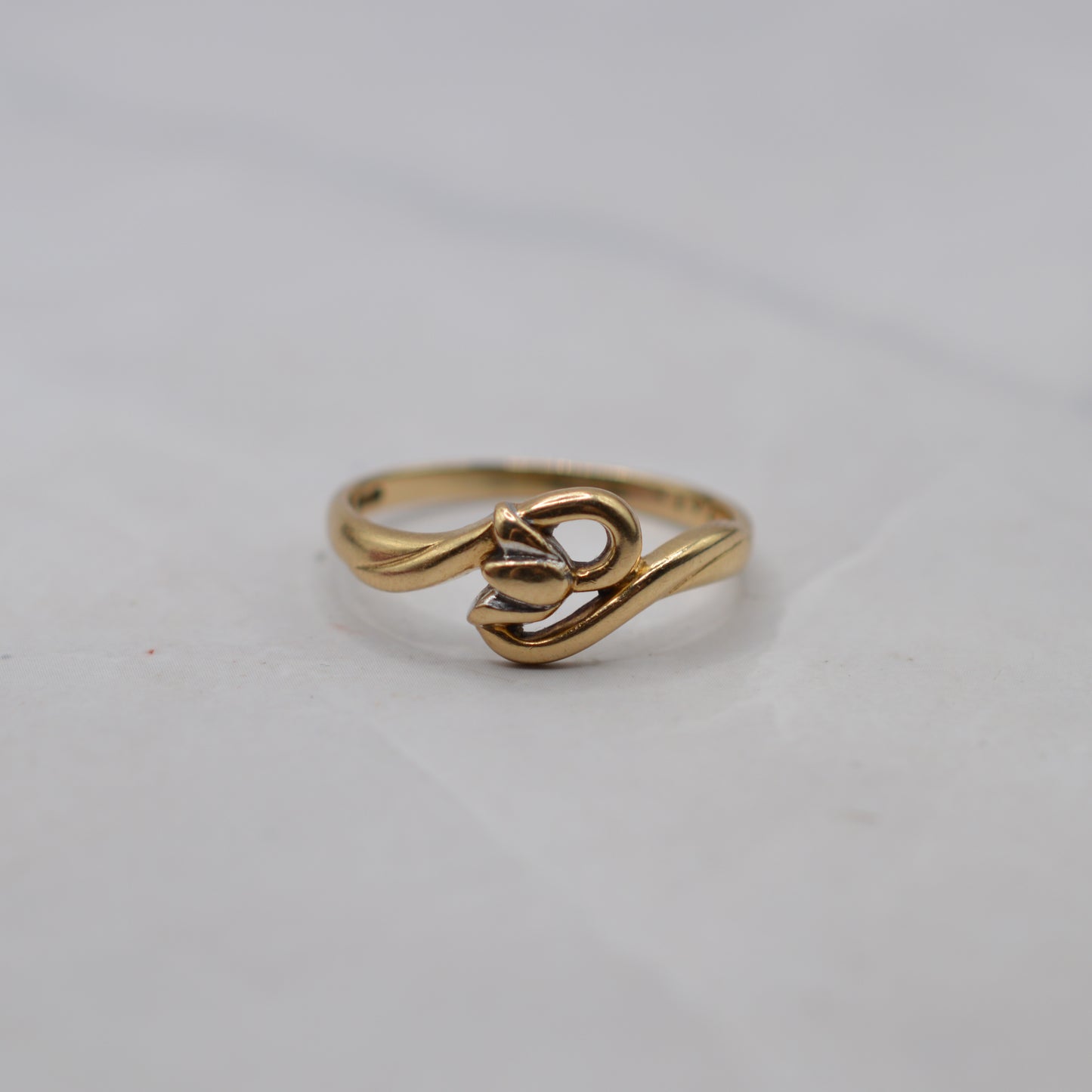 9ct Gold Tulip Floral Bypass Ring