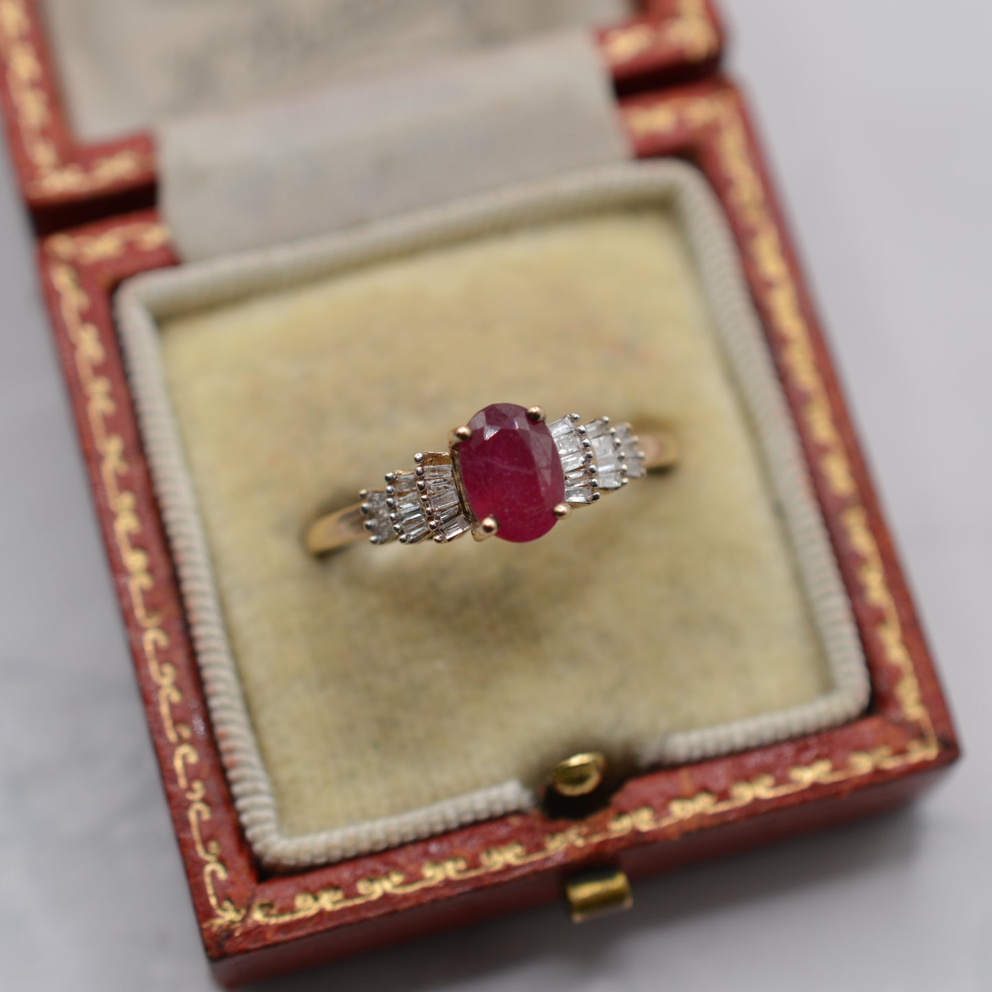 9ct Gold Ruby & Diamond Ring