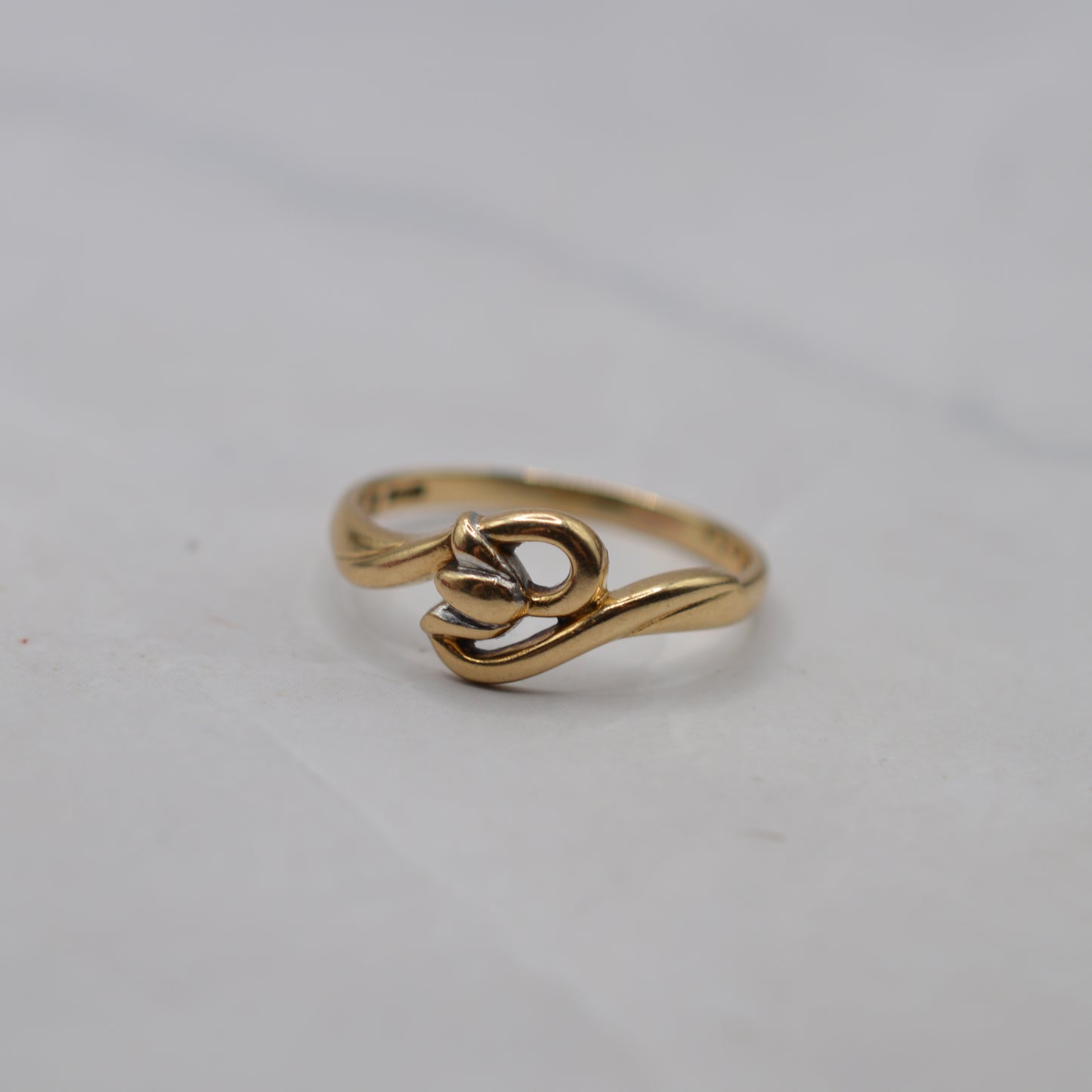 9ct Gold Tulip Floral Bypass Ring