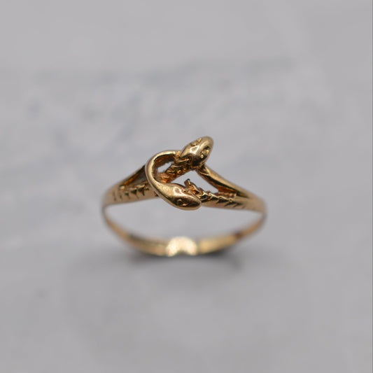 9ct Gold Double Snake Ring