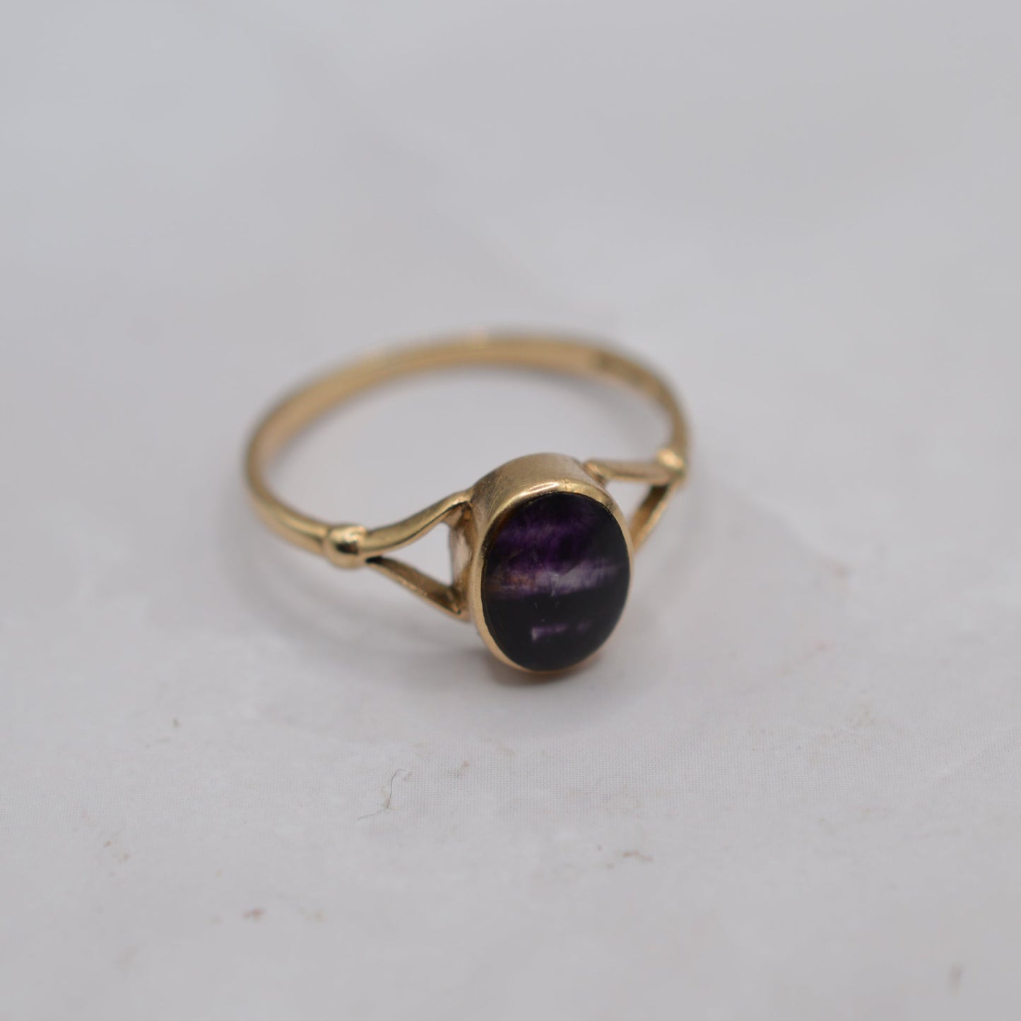 1990s 9ct Gold Blue John Ring