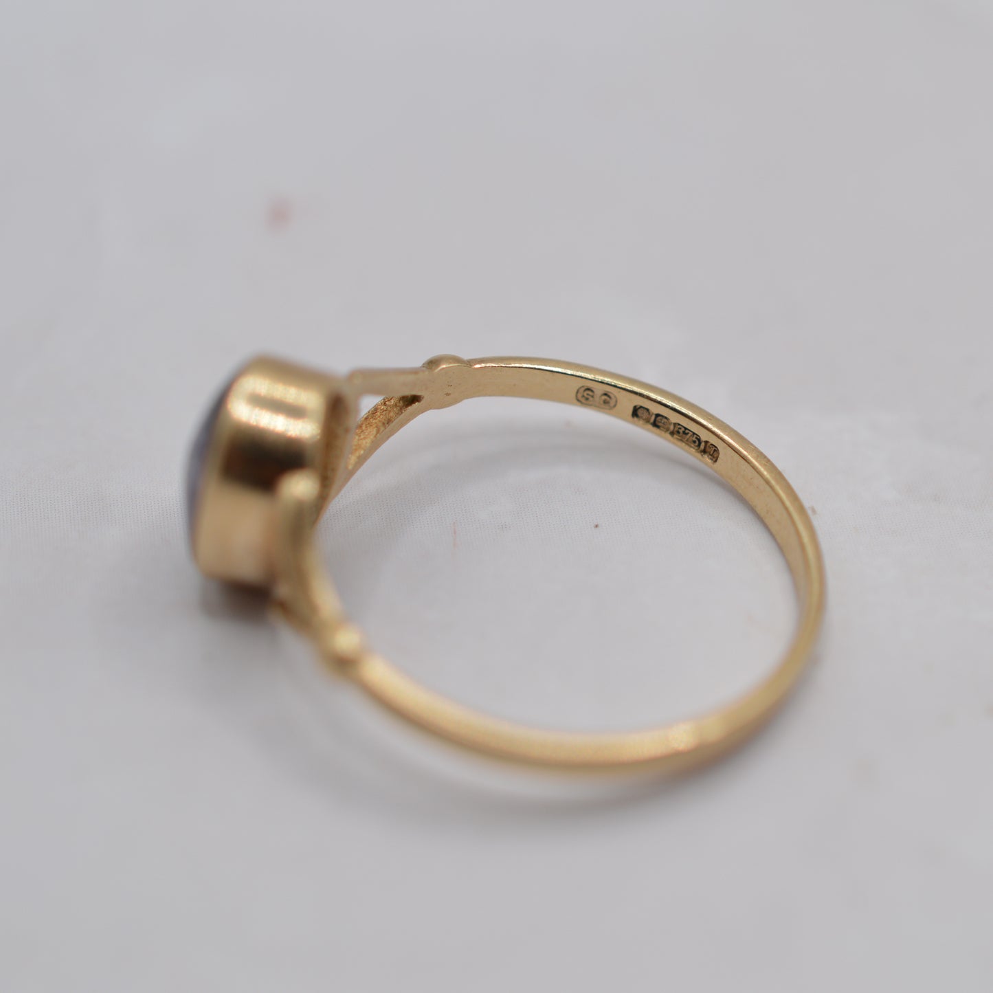 1990s 9ct Gold Blue John Ring