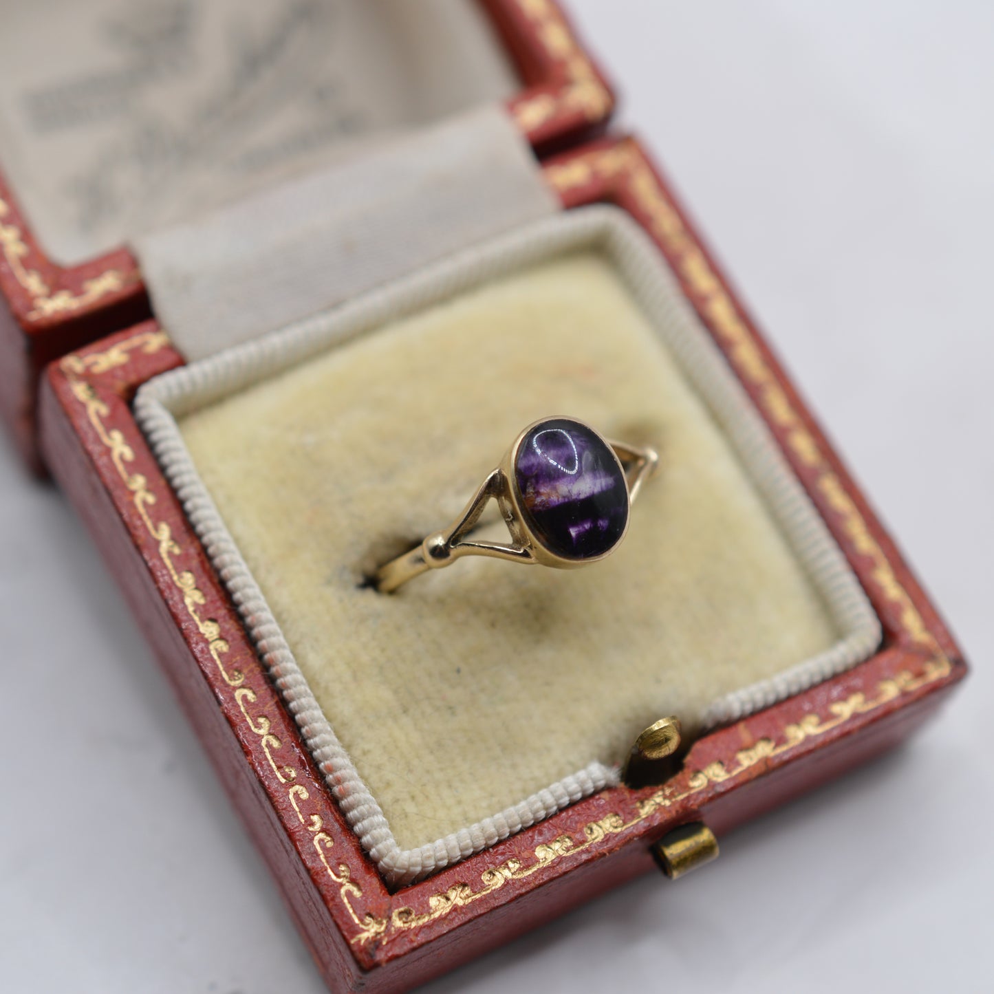 1990s 9ct Gold Blue John Ring