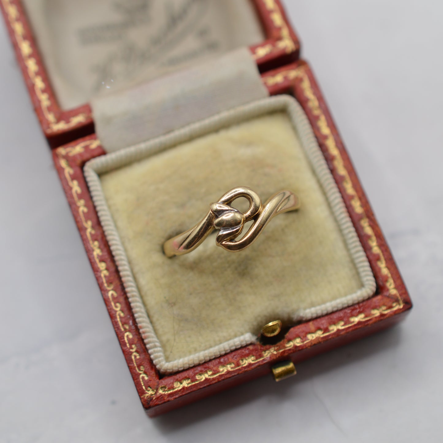 9ct Gold Tulip Floral Bypass Ring