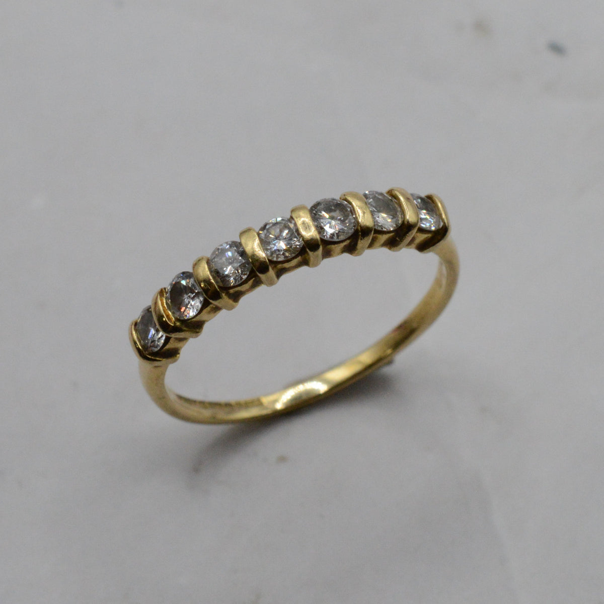 1990s 18ct Gold 0.50ct Diamond Half-Eternity Ring