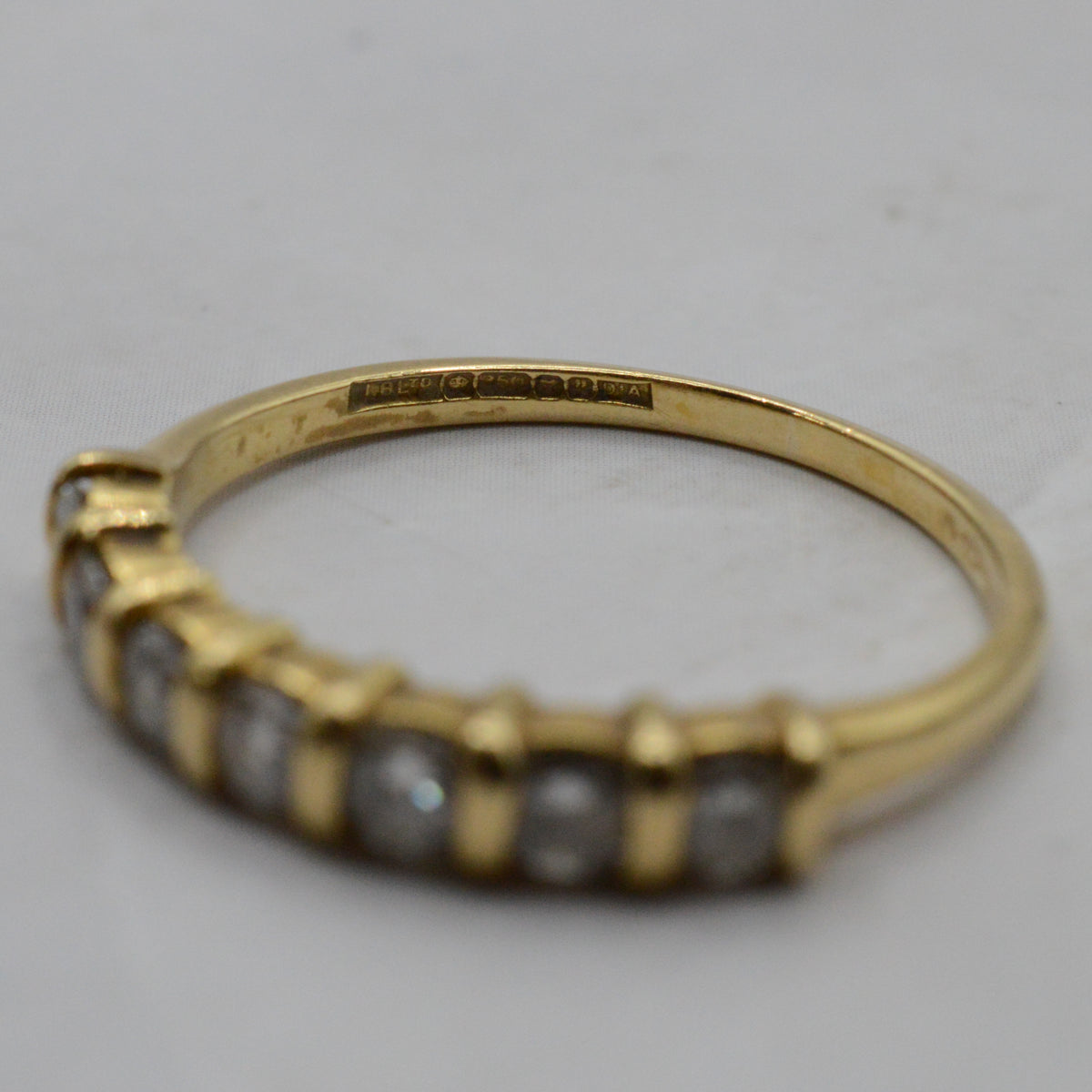 1990s 18ct Gold 0.50ct Diamond Half-Eternity Ring