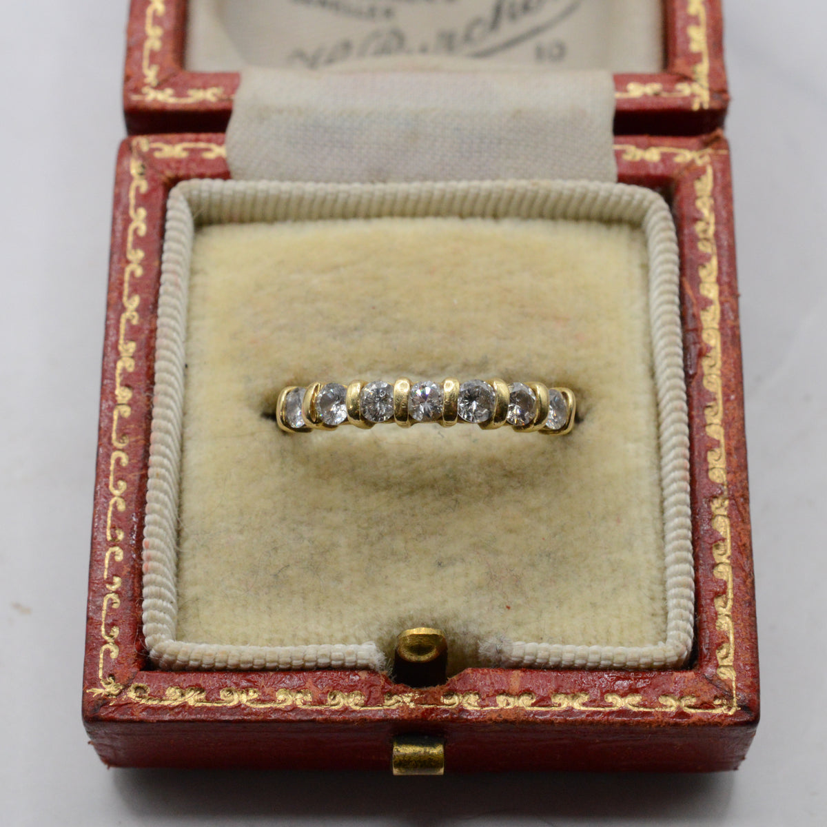 1990s 18ct Gold 0.50ct Diamond Half-Eternity Ring