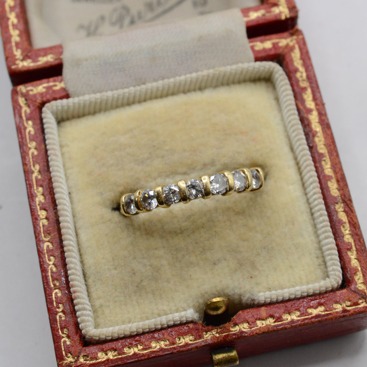 1990s 18ct Gold 0.50ct Diamond Half-Eternity Ring
