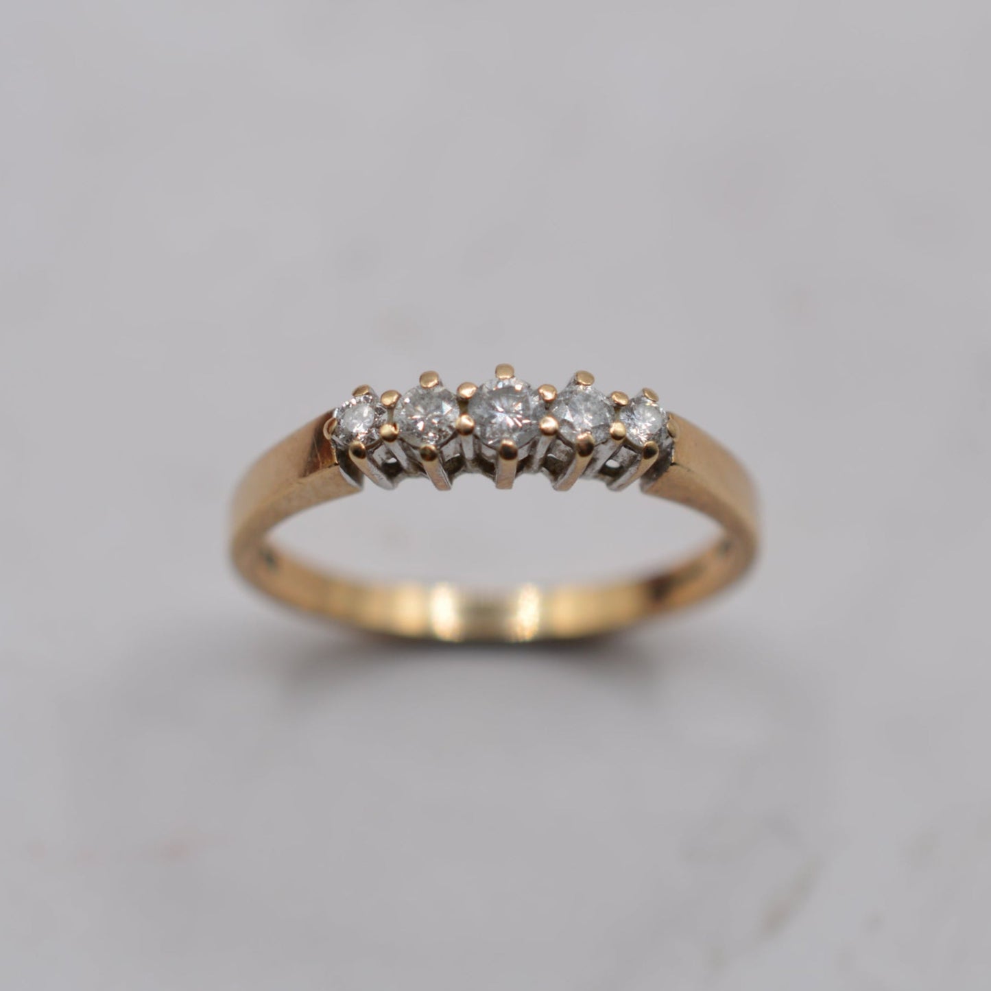 9ct Gold 0.25ct Diamond Five-Stone Ring