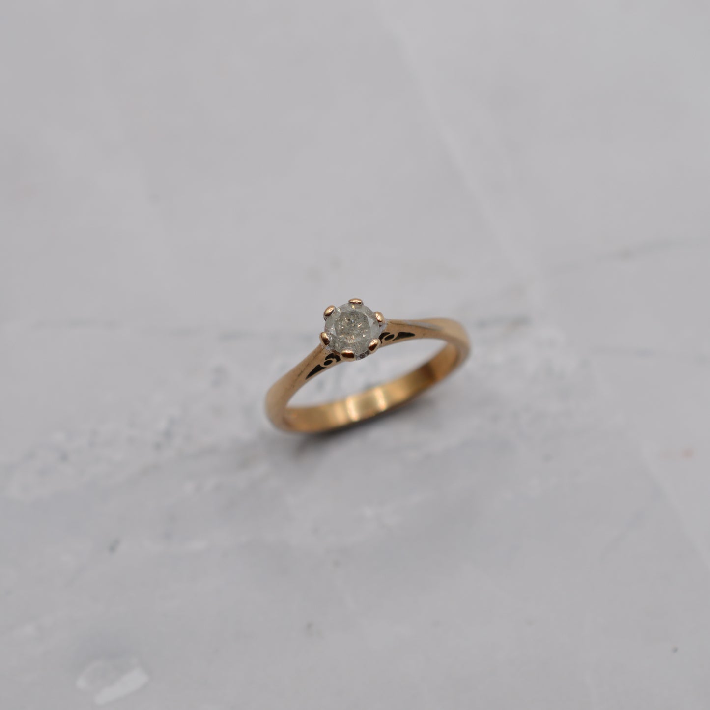 9ct Gold 0.33ct Diamond Solitaire Ring
