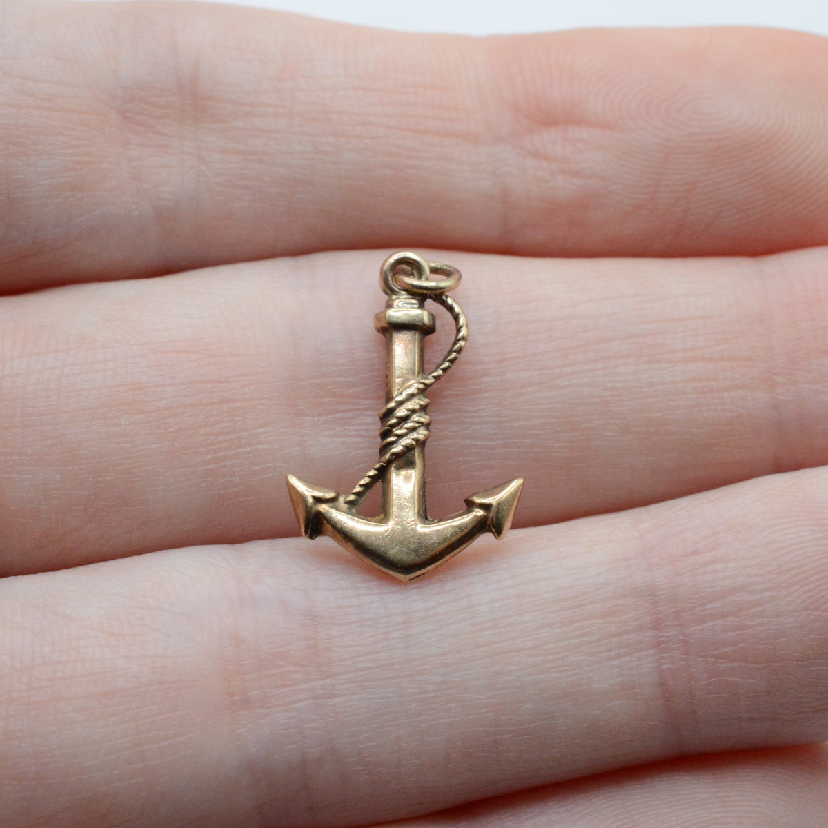 1960s Vintage 9ct Gold Anchor Charm