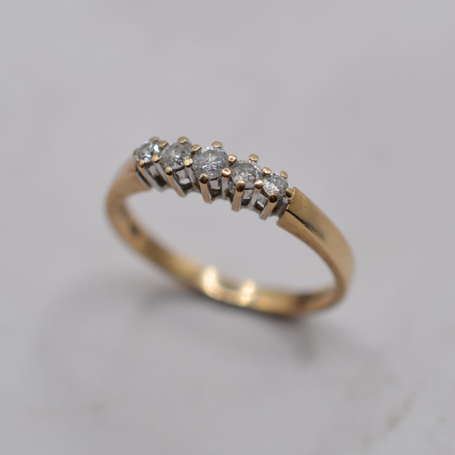 9ct Gold 0.25ct Diamond Five-Stone Ring