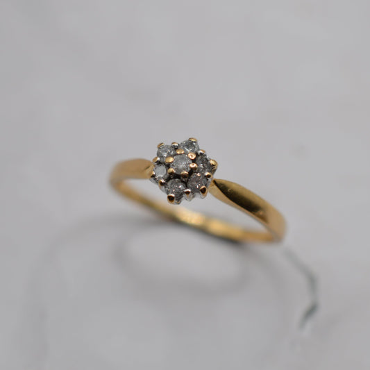 18ct Gold Diamond Cluster Ring