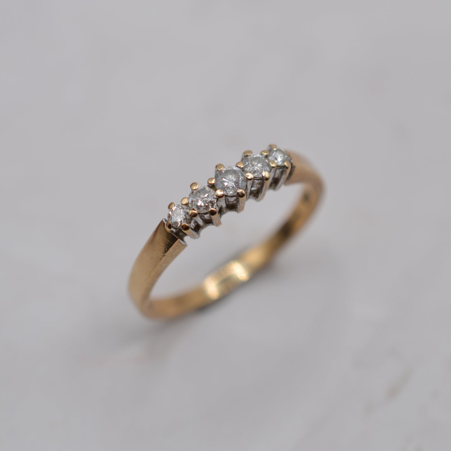 9ct Gold 0.25ct Diamond Five-Stone Ring