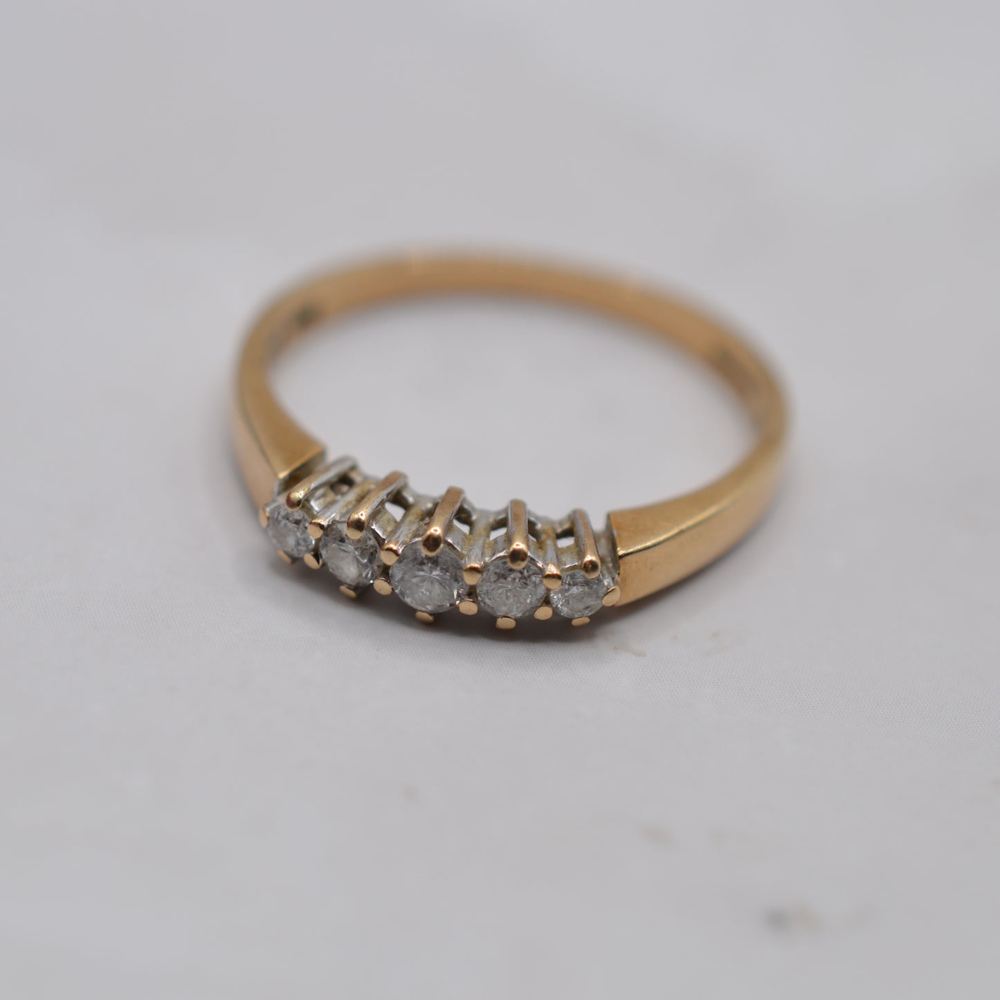 9ct Gold 0.25ct Diamond Five-Stone Ring