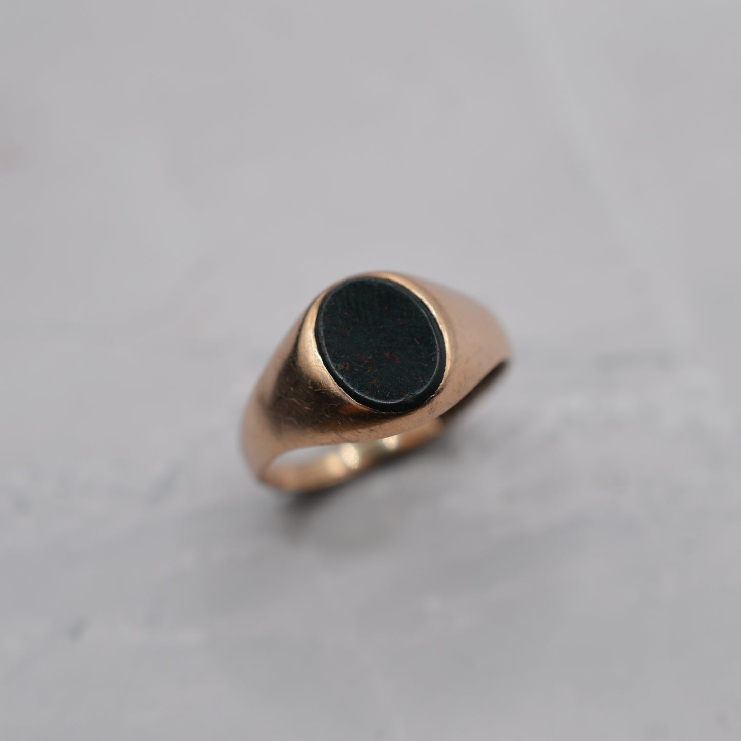 1970s Vintage 9ct Gold Onyx Signet Ring