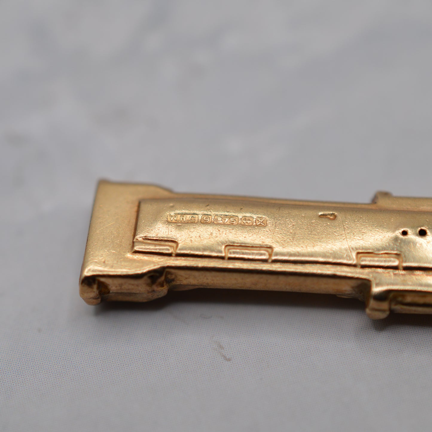 1970s Vintage 9ct Gold Grandfather Clock Charm/Pendant