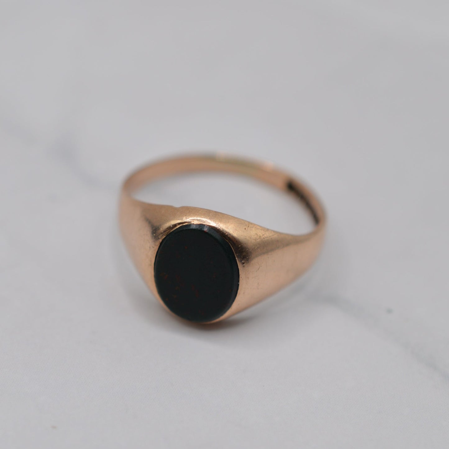 1970s Vintage 9ct Gold Onyx Signet Ring