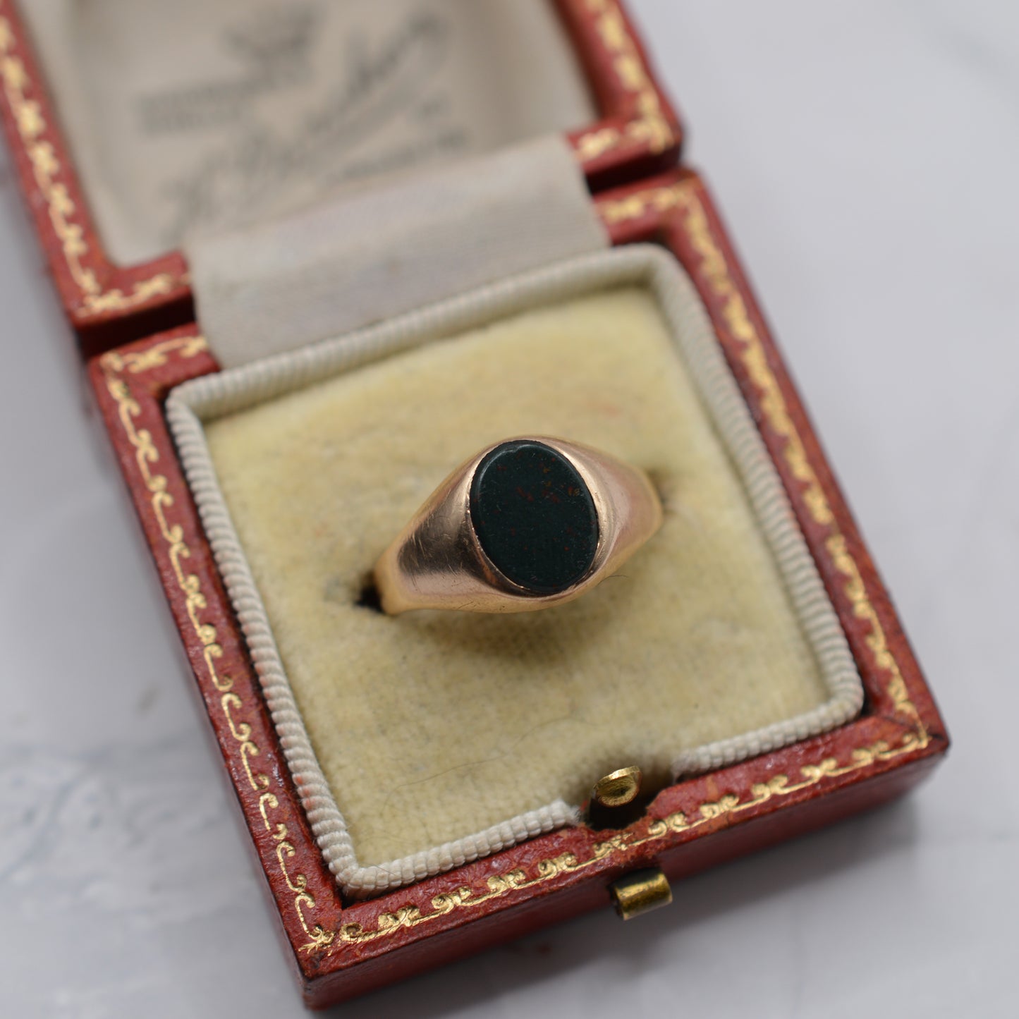 1970s Vintage 9ct Gold Onyx Signet Ring