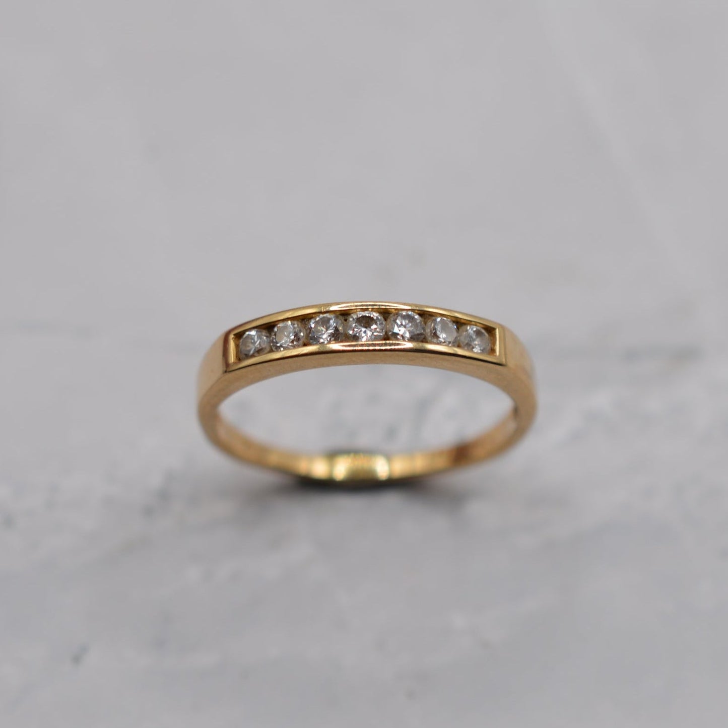 1990s 18ct Gold 0.25ct Diamond Half-Eternity Ring