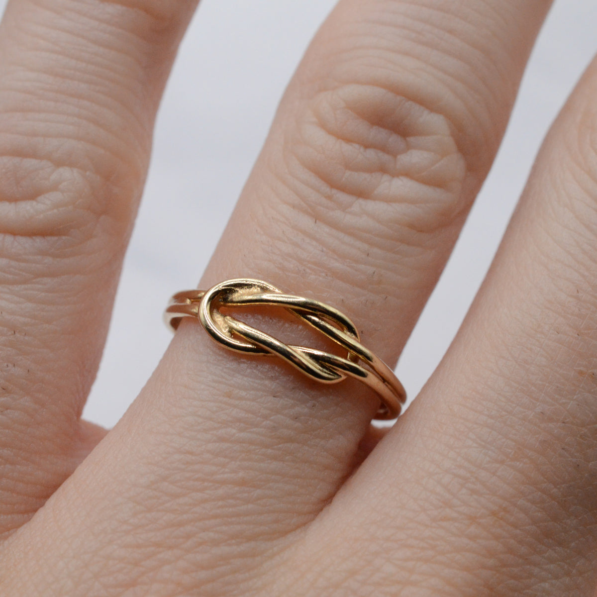 1970s Vintage 9ct Gold Minimalist Knot Ring