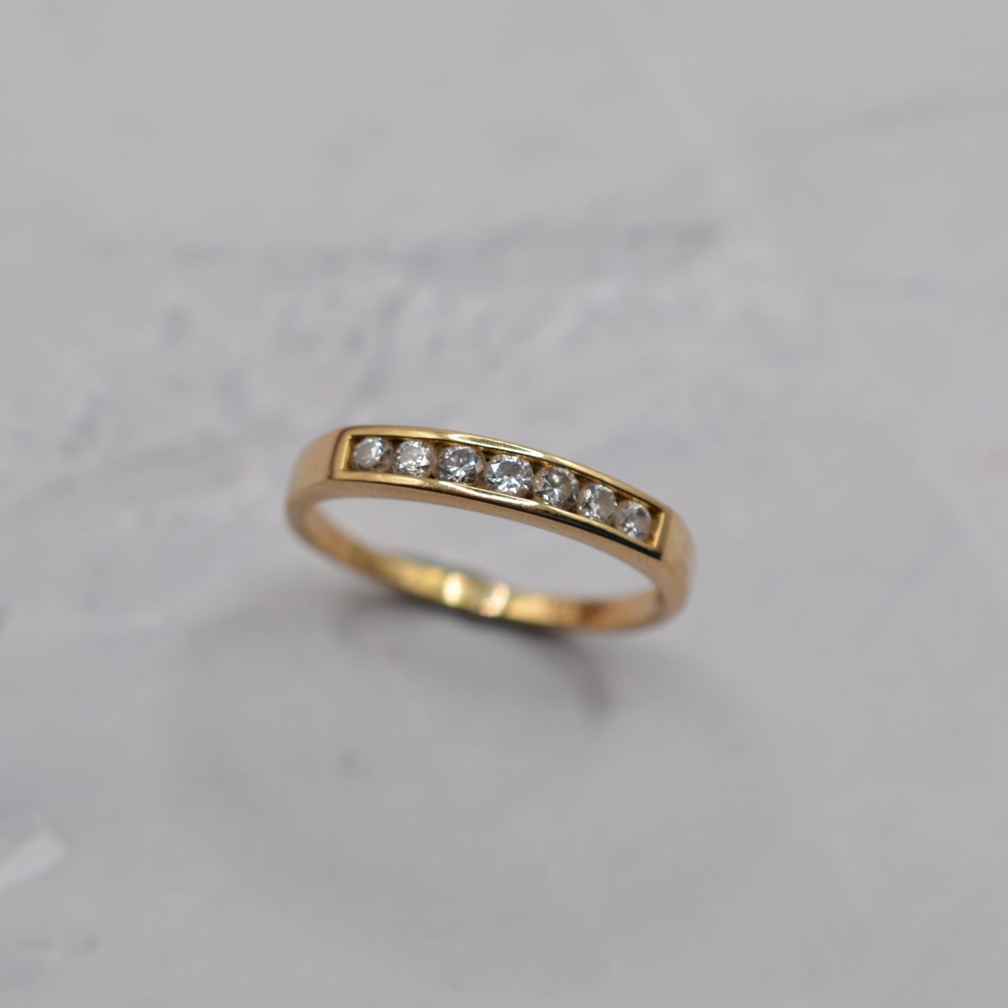 1990s 18ct Gold 0.25ct Diamond Half-Eternity Ring
