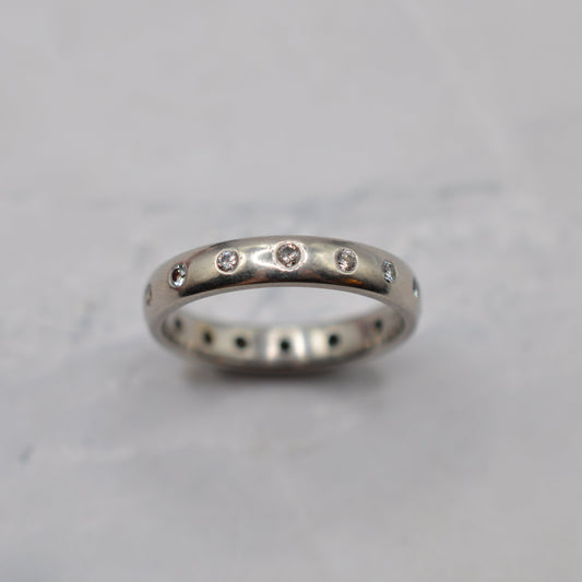Platinum Diamond Flush-Set Full Eternity Ring