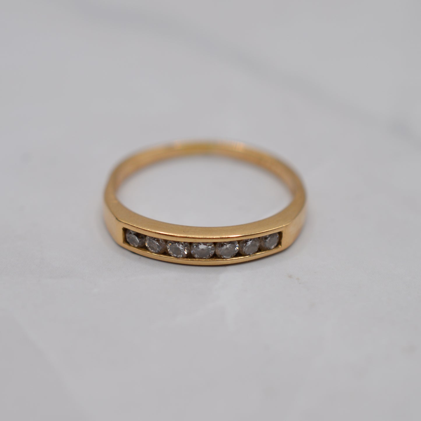 1990s 18ct Gold 0.25ct Diamond Half-Eternity Ring