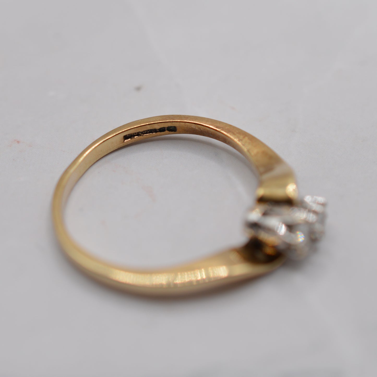 1980s 9ct Gold Diamond Toi-et-Moi Ring