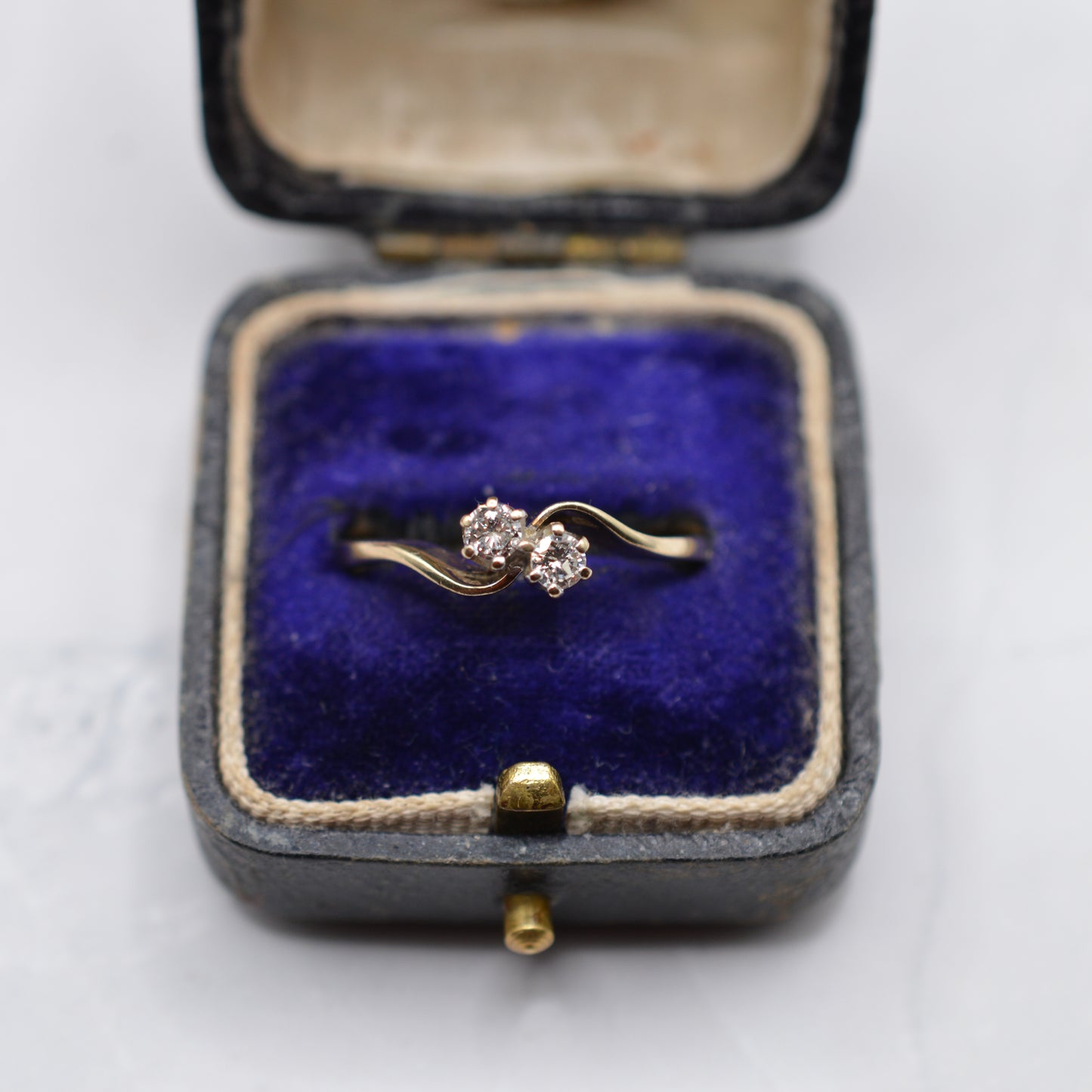 1980s 9ct Gold Diamond Toi-et-Moi Ring