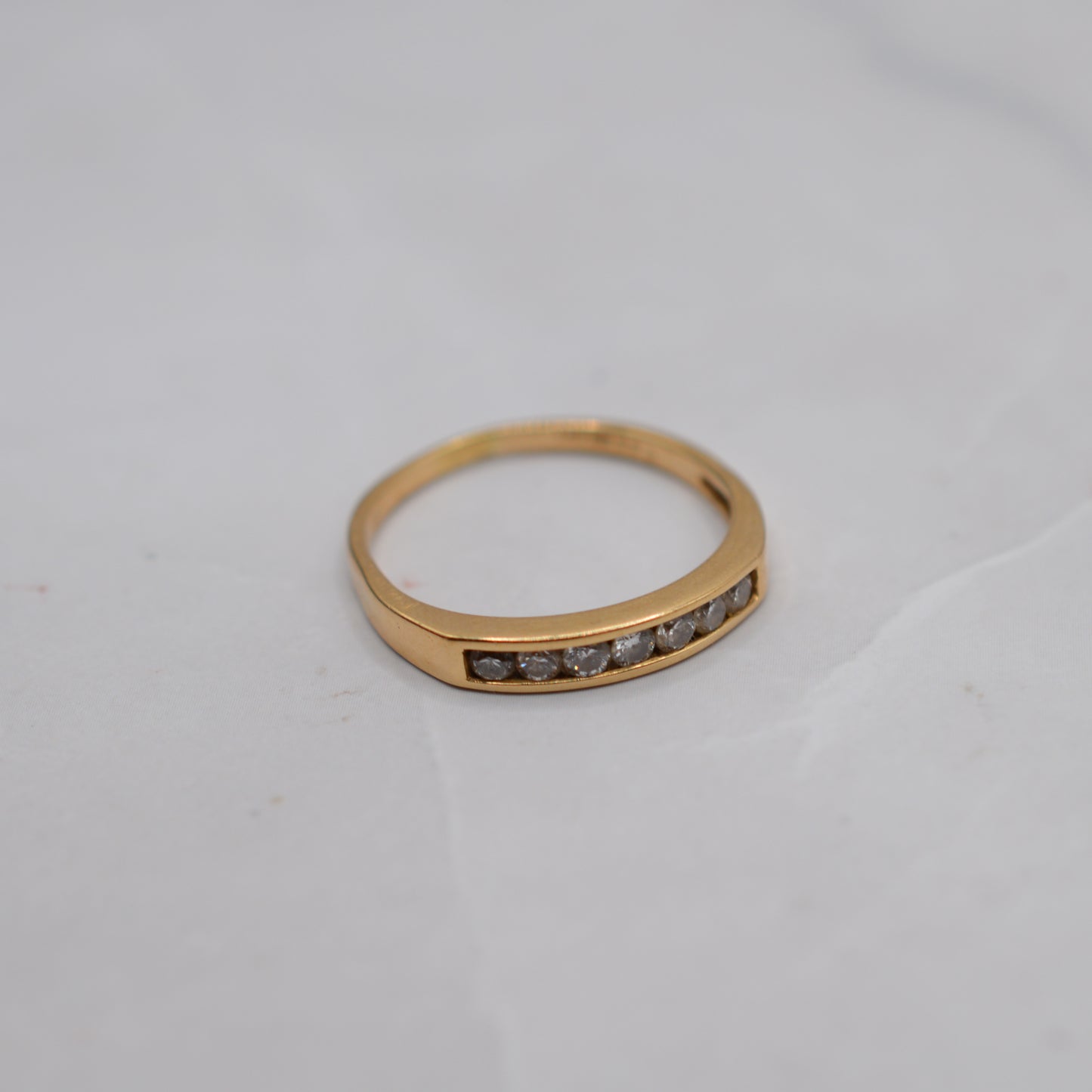 1990s 18ct Gold 0.25ct Diamond Half-Eternity Ring