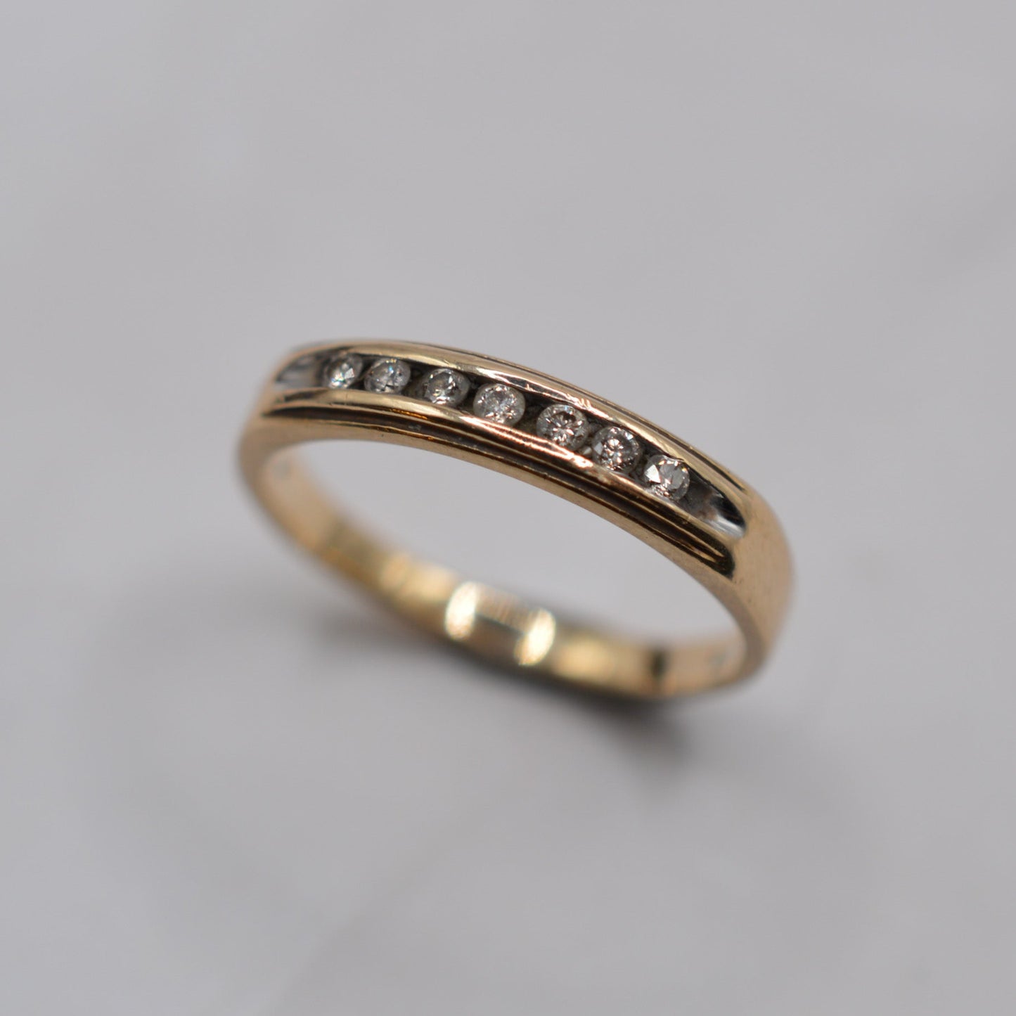 9ct Gold 0.10ct Diamond Half-Eternity Ring