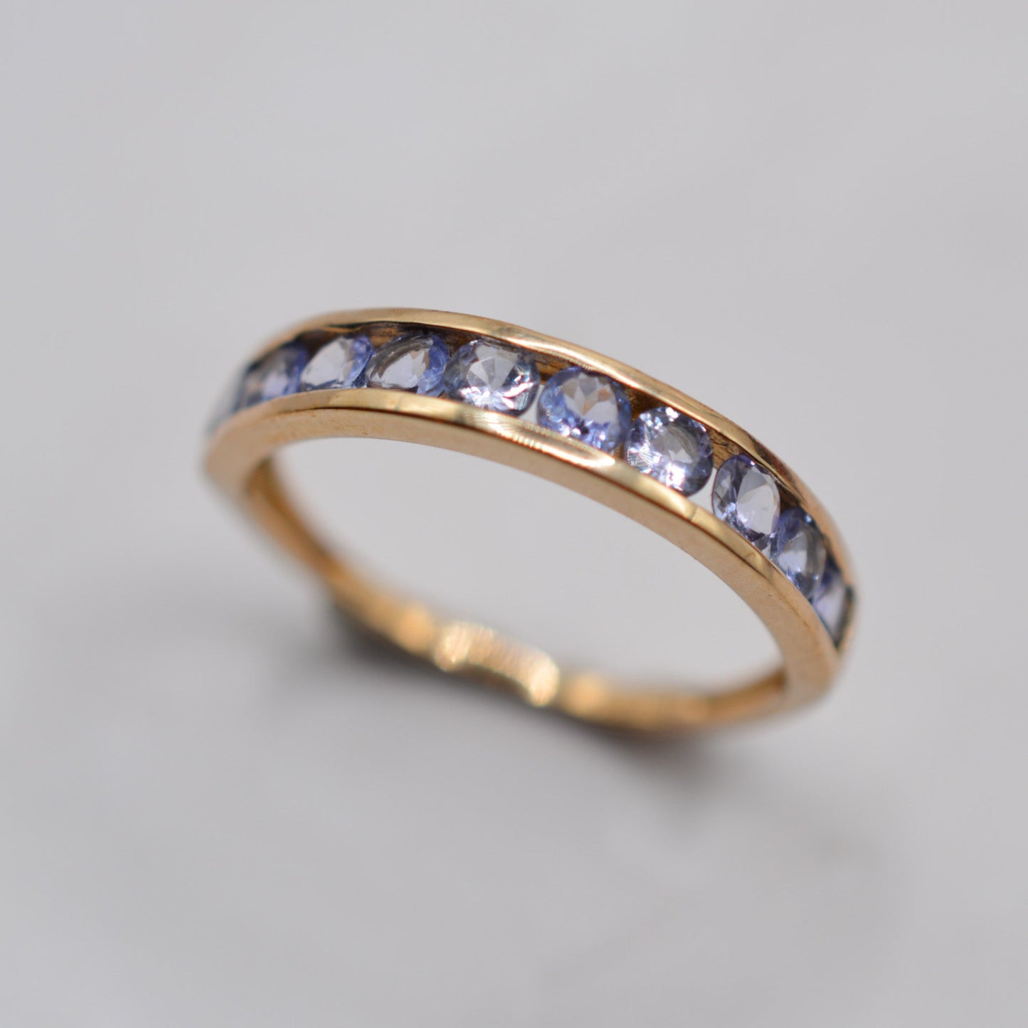 9ct Gold Tanzanite Half-Eternity Ring