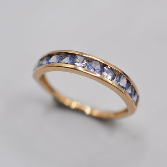 9ct Gold Tanzanite Half-Eternity Ring