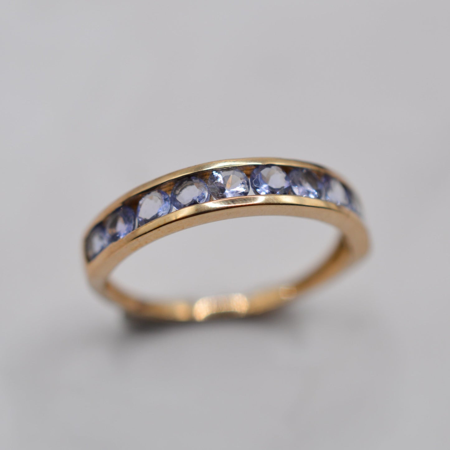 9ct Gold Tanzanite Half-Eternity Ring