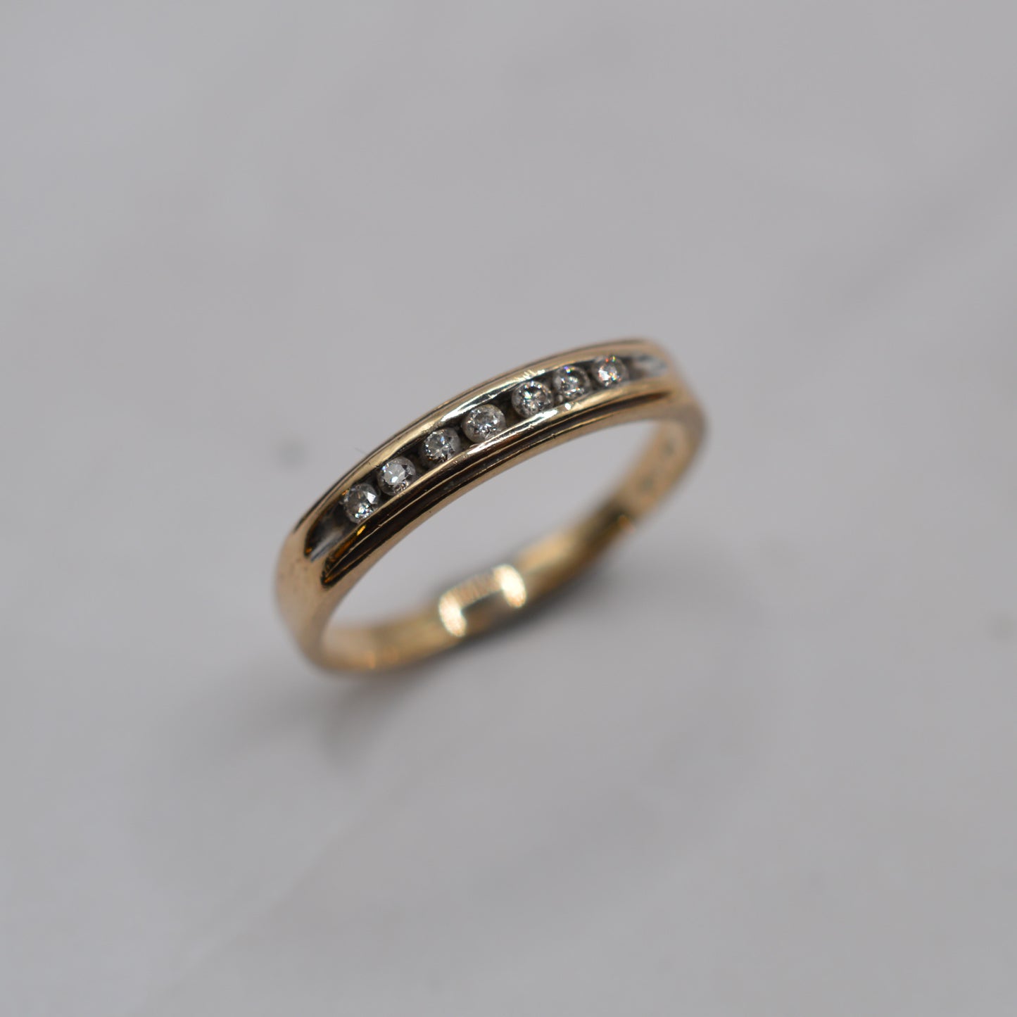 9ct Gold 0.10ct Diamond Half-Eternity Ring