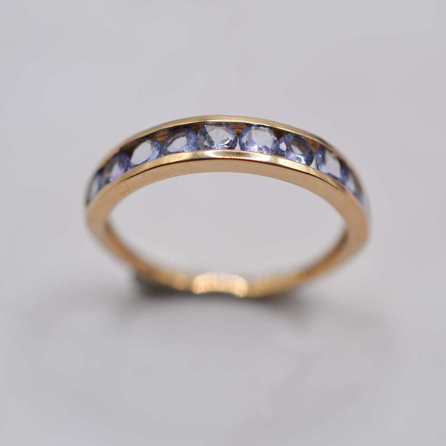9ct Gold Tanzanite Half-Eternity Ring