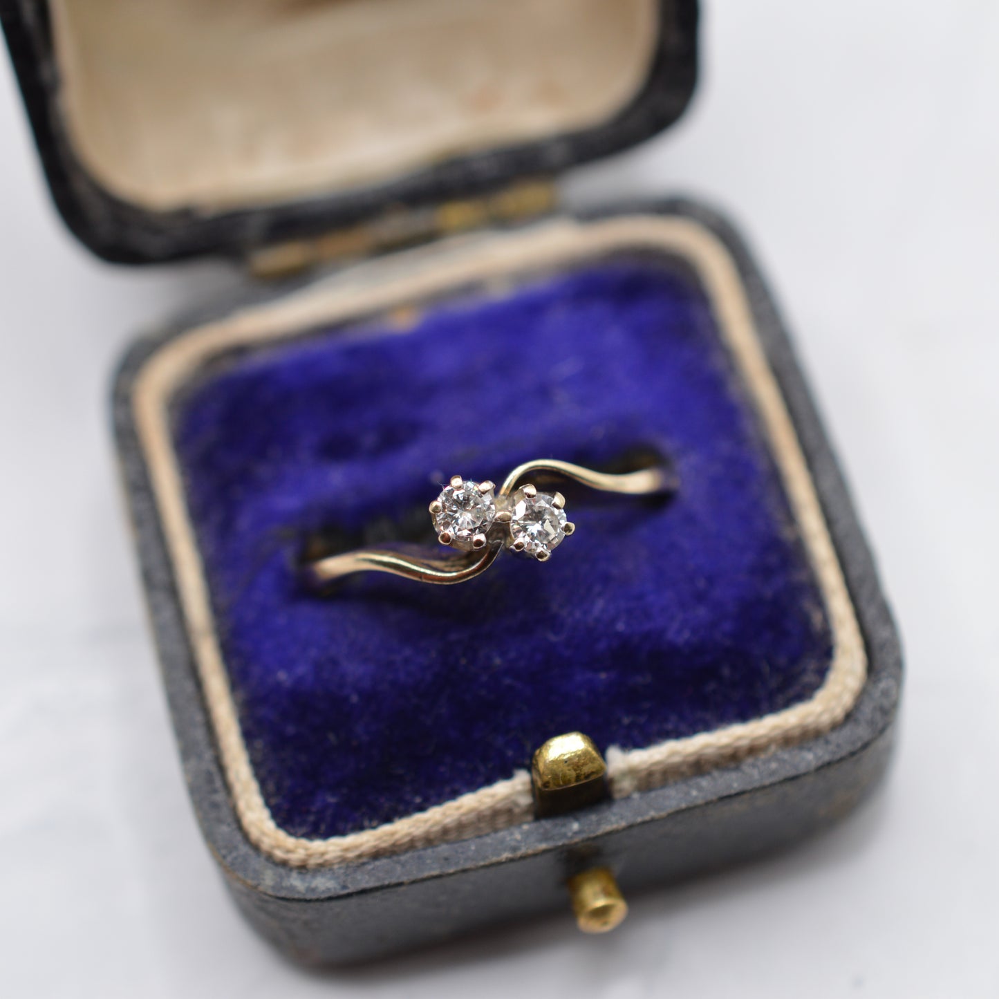 1980s 9ct Gold Diamond Toi-et-Moi Ring