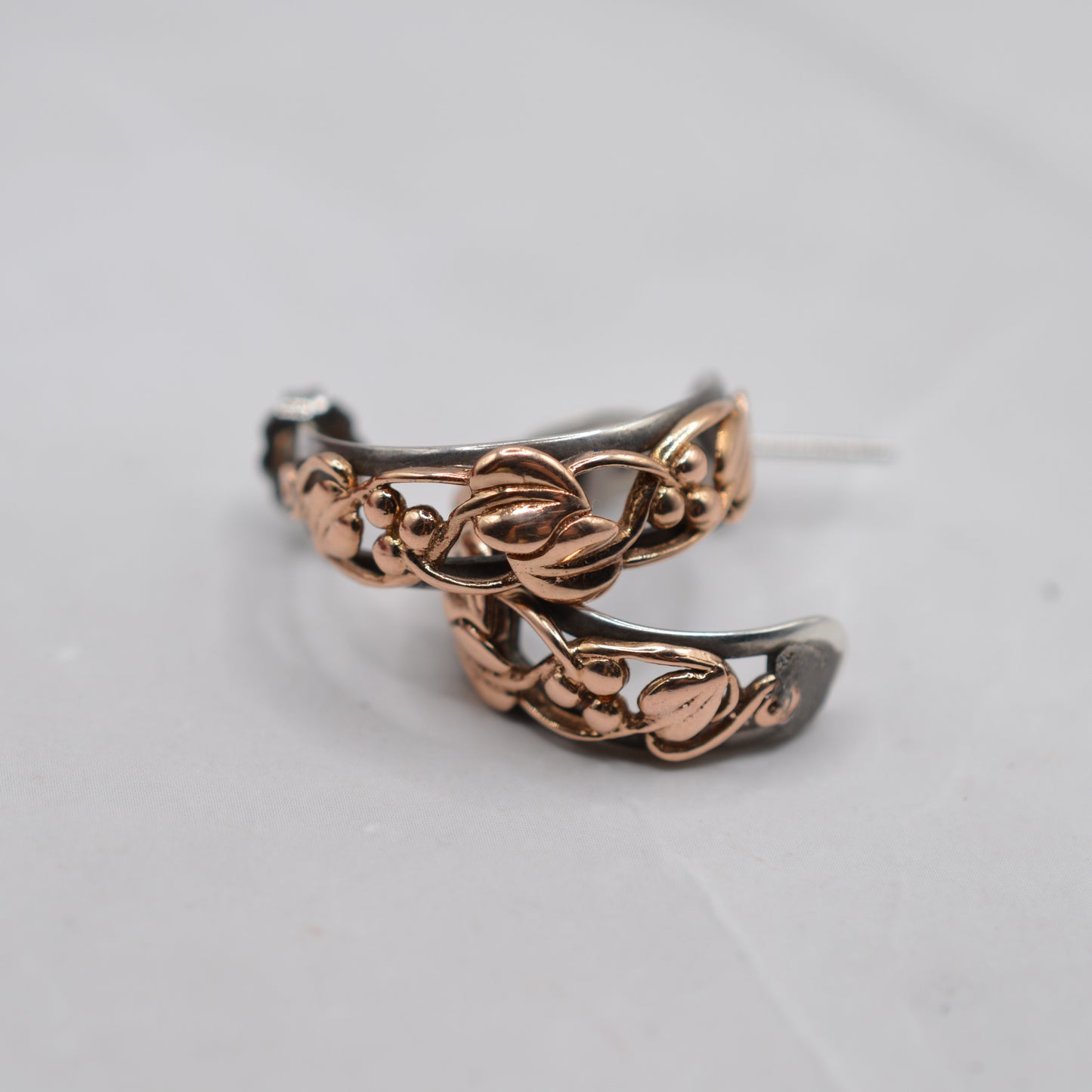 1990s Clogau 9ct Gold & Silver Tree of Life Half-Hoop Earrings