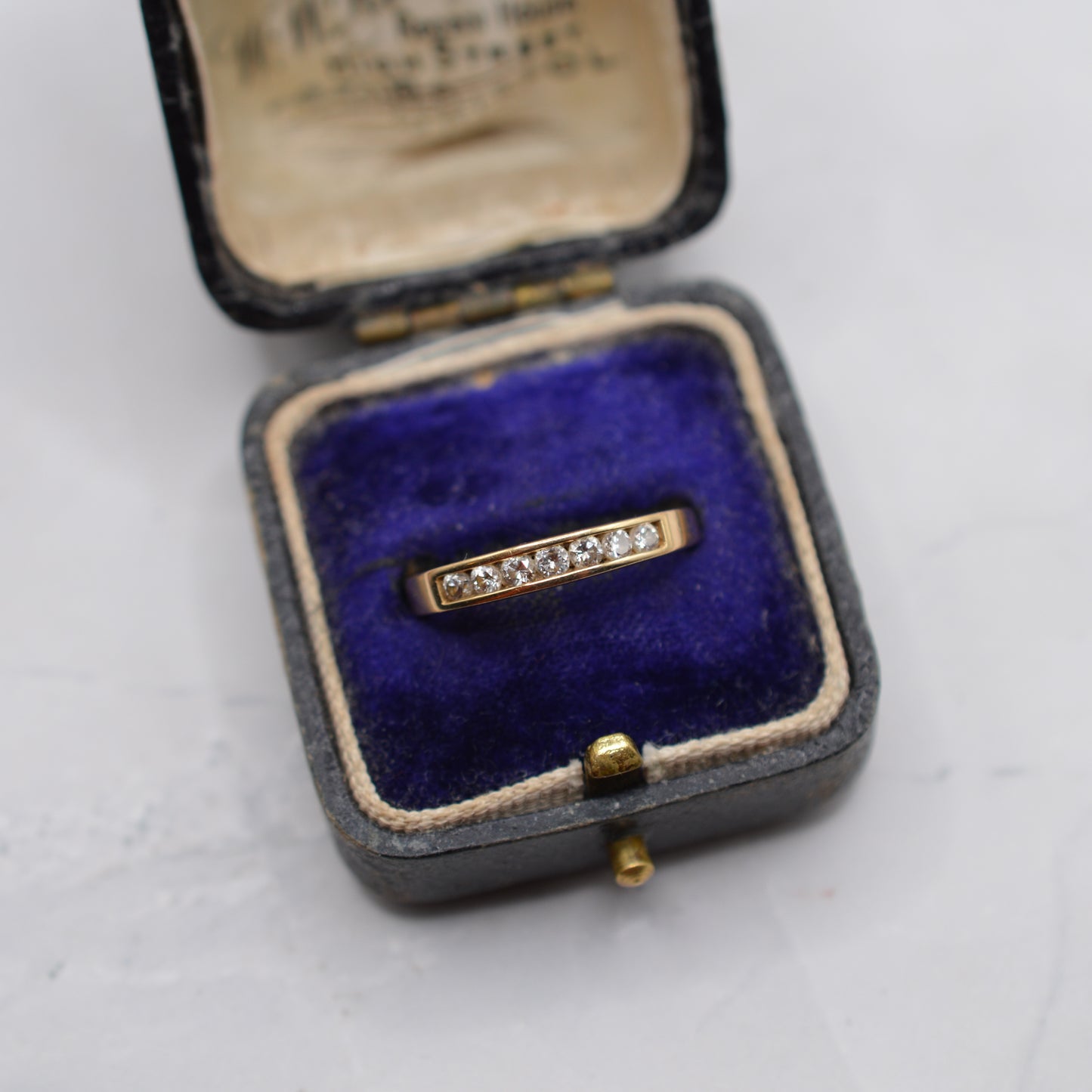1990s 18ct Gold 0.25ct Diamond Half-Eternity Ring