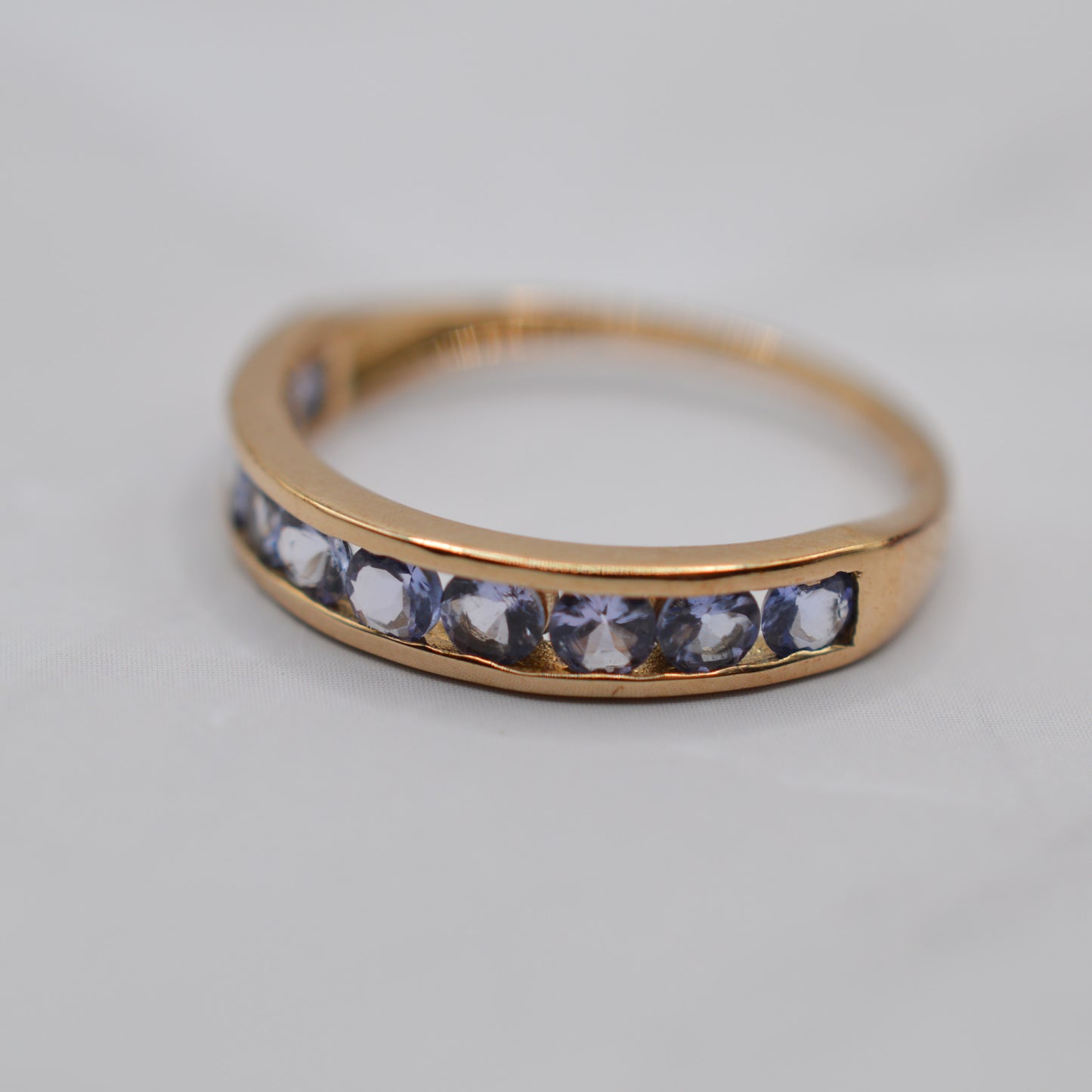 9ct Gold Tanzanite Half-Eternity Ring