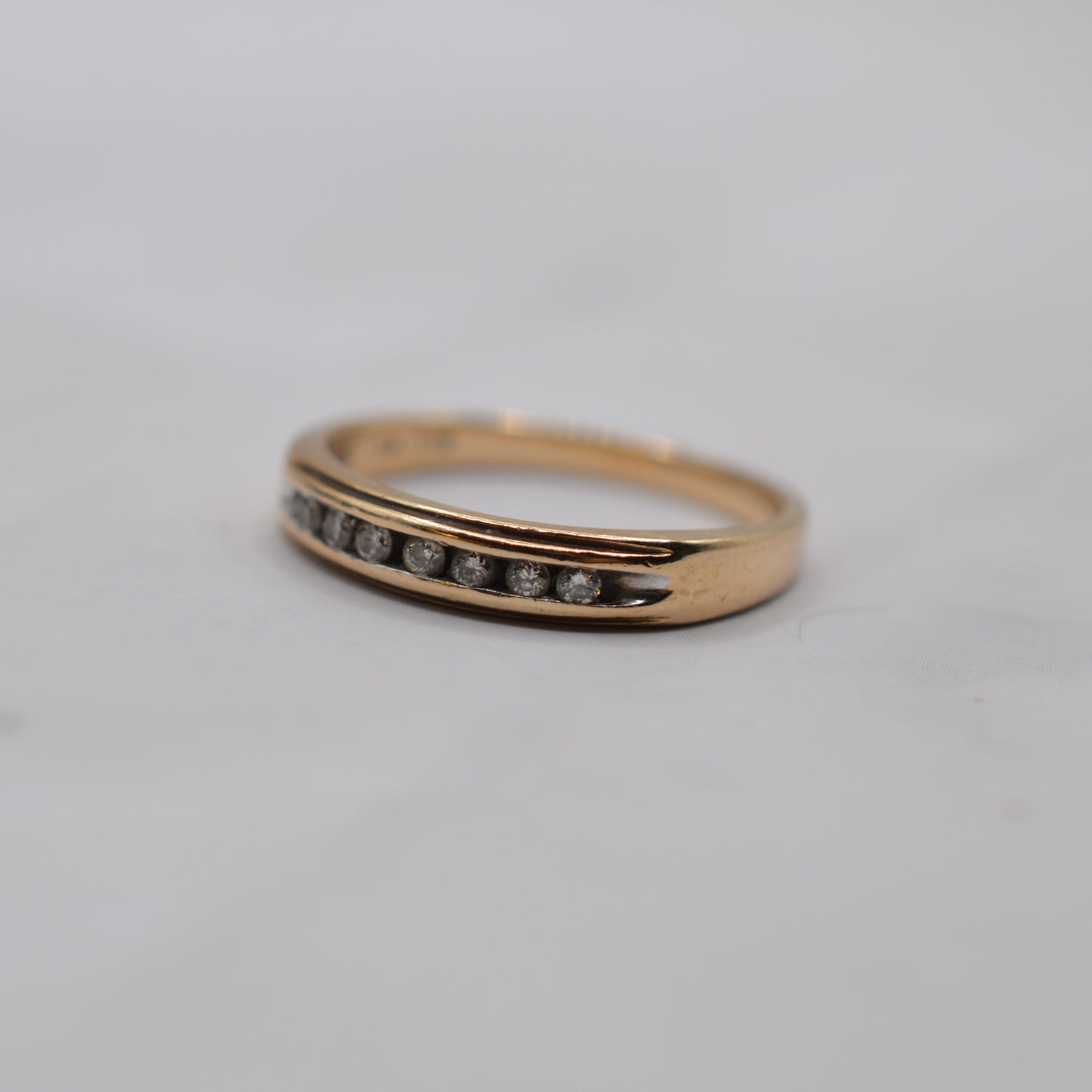 9ct Gold 0.10ct Diamond Half-Eternity Ring