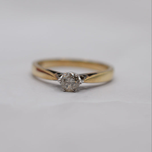 9ct Gold 0.25ct Diamond Solitaire Ring