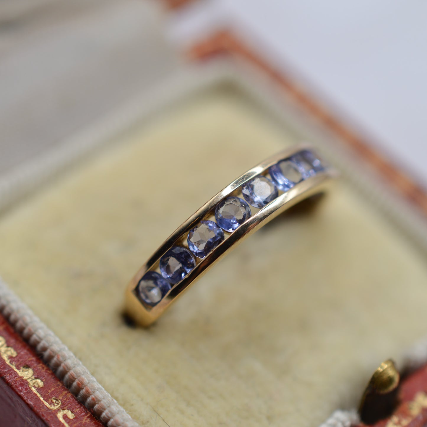 9ct Gold Tanzanite Half-Eternity Ring